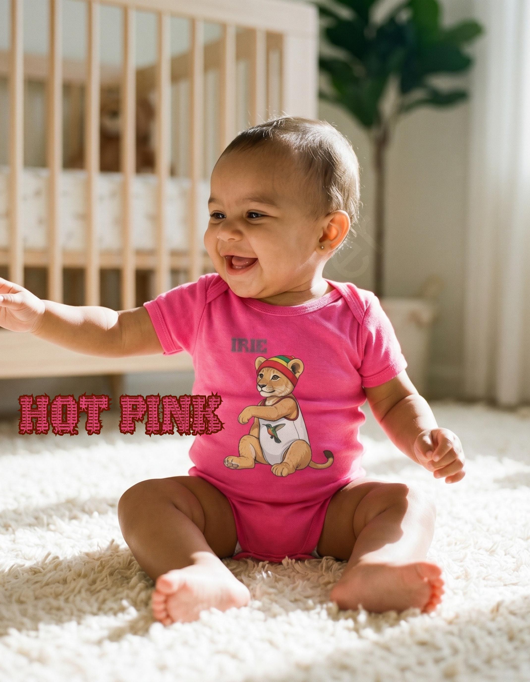 Lion Baby Bodysuit, Jamaican vibes, reggae art, Lioness graphic print, Girl, view 7