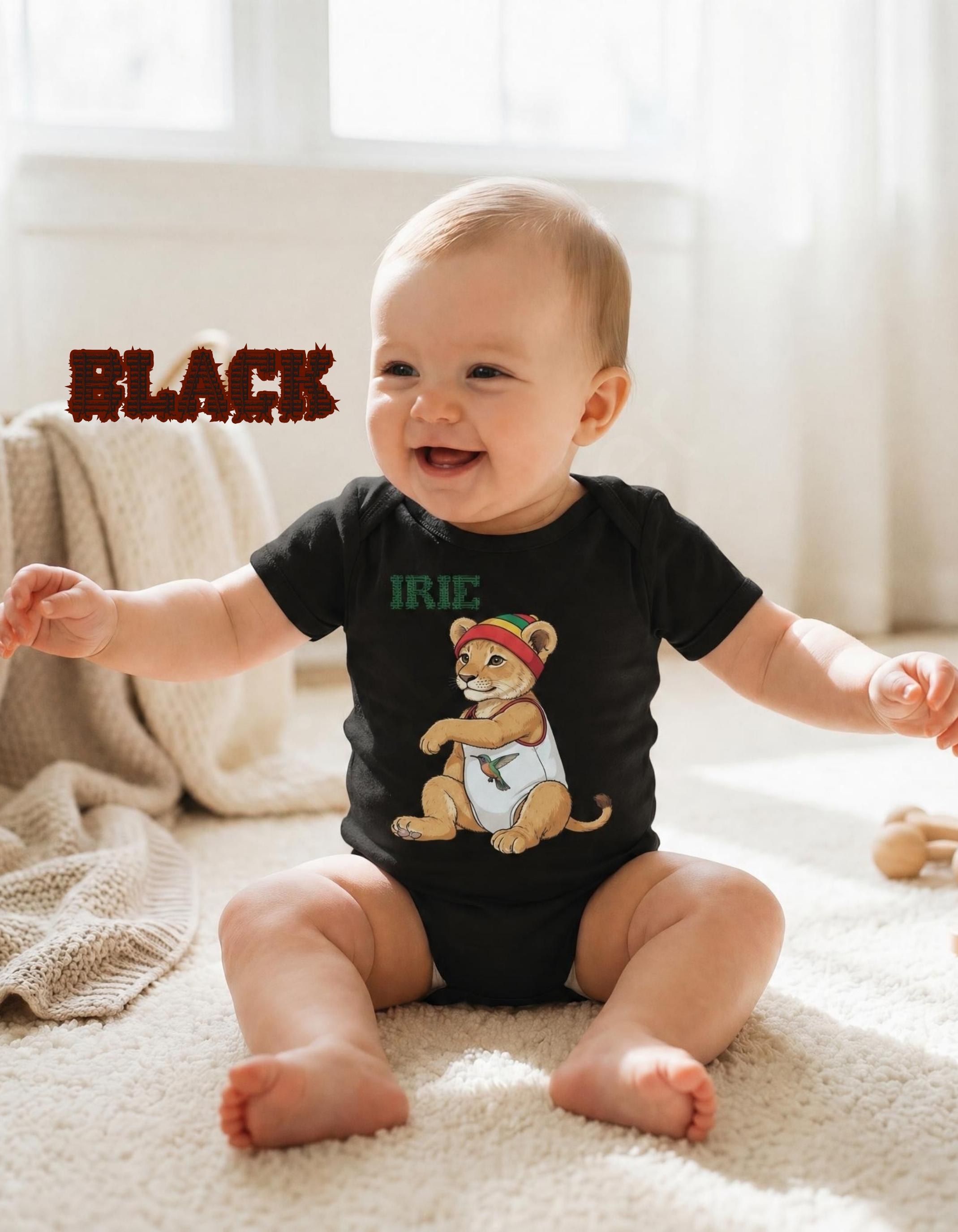 Lion Baby Bodysuit, Jamaican vibes, reggae art, Lioness graphic print, Girl, view 9