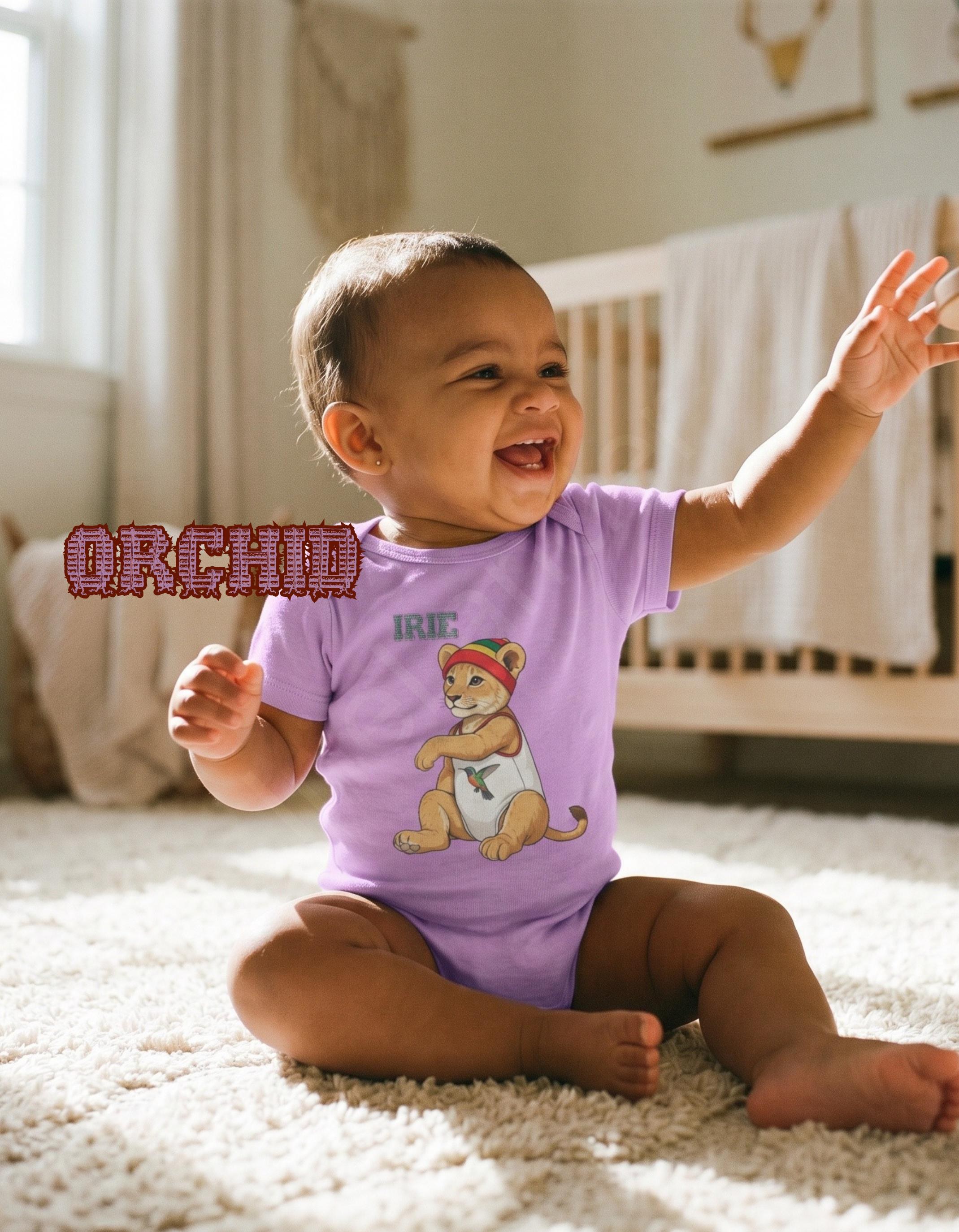 Lion Baby Bodysuit, Jamaican vibes, reggae art, Lioness graphic print, Girl, view 10