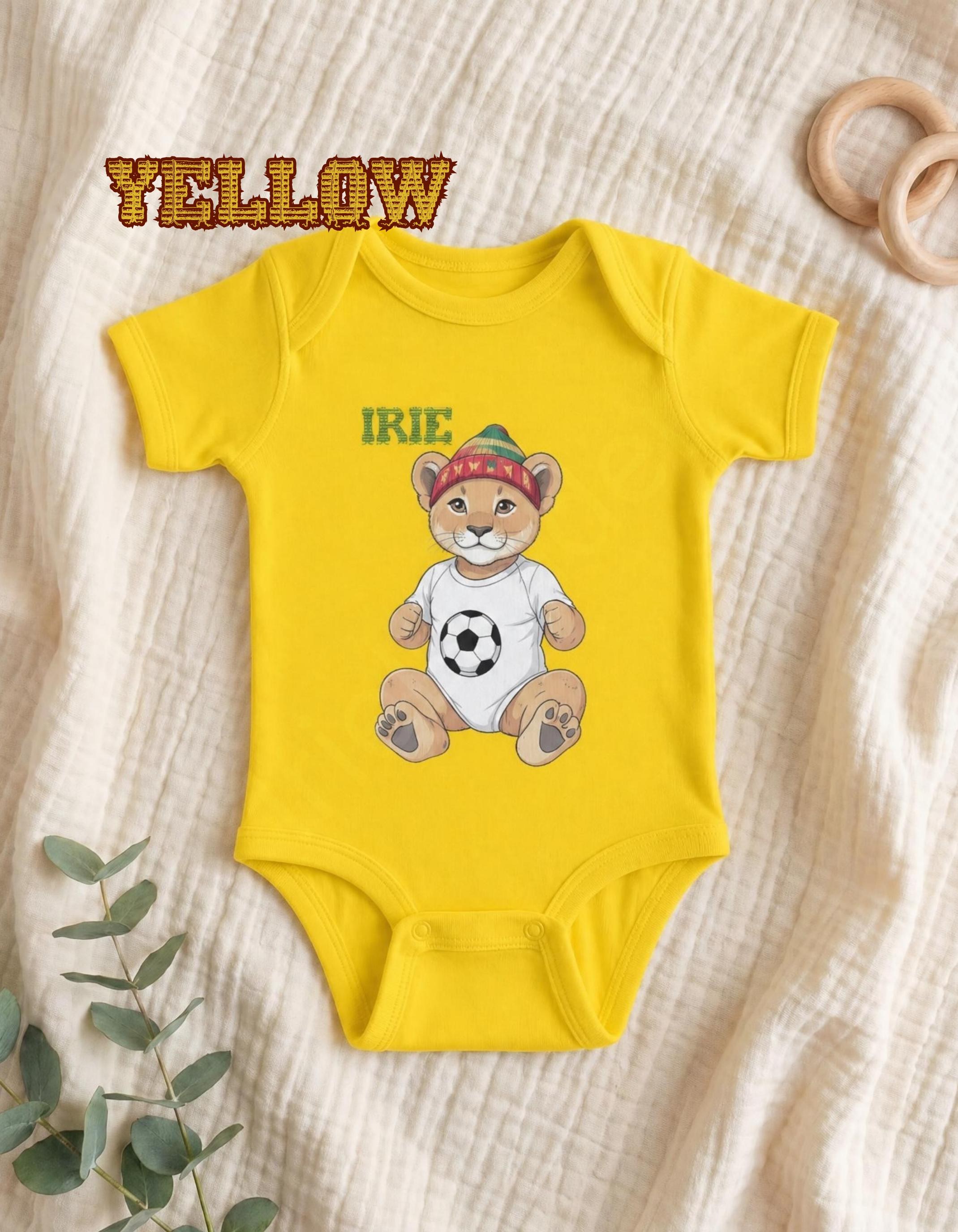 Lion Baby Bodysuit, Jamaican vibes, reggae art, Lion graphic print, Boy
