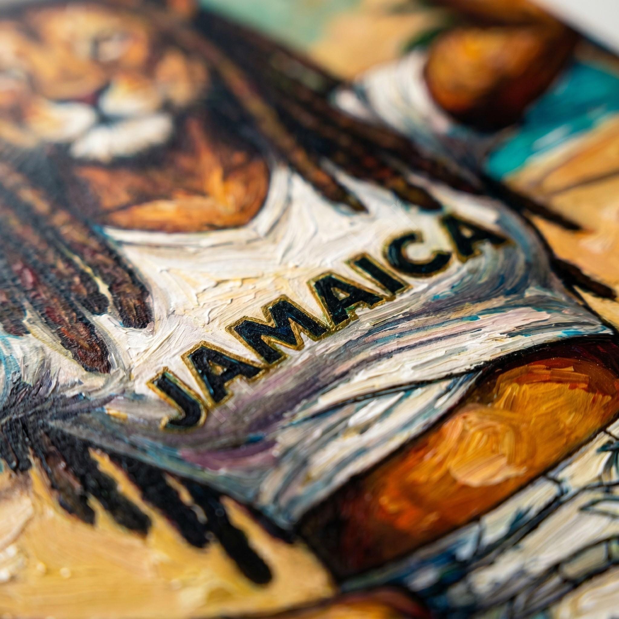 Jamaica Vintage Art, Tropical Lioness Banana Carrier Giclée Print, Lion Art, Whimsical, Painting Style, view 6