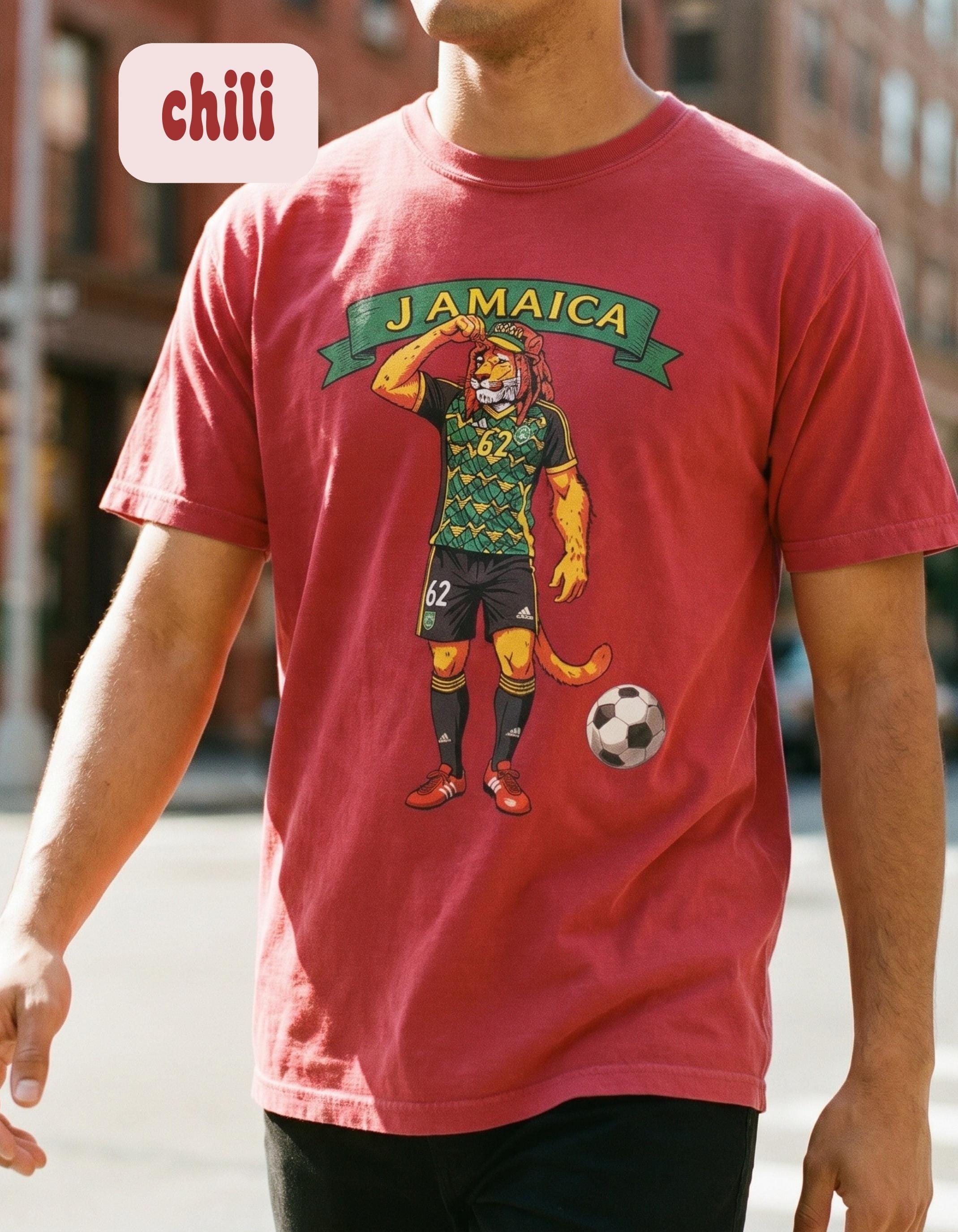Jamaica Shirt, Reggae Boy Soccer Rasta Lion Graphic, Unisex Comfort Colors®, Jamaica fan gift, view 16