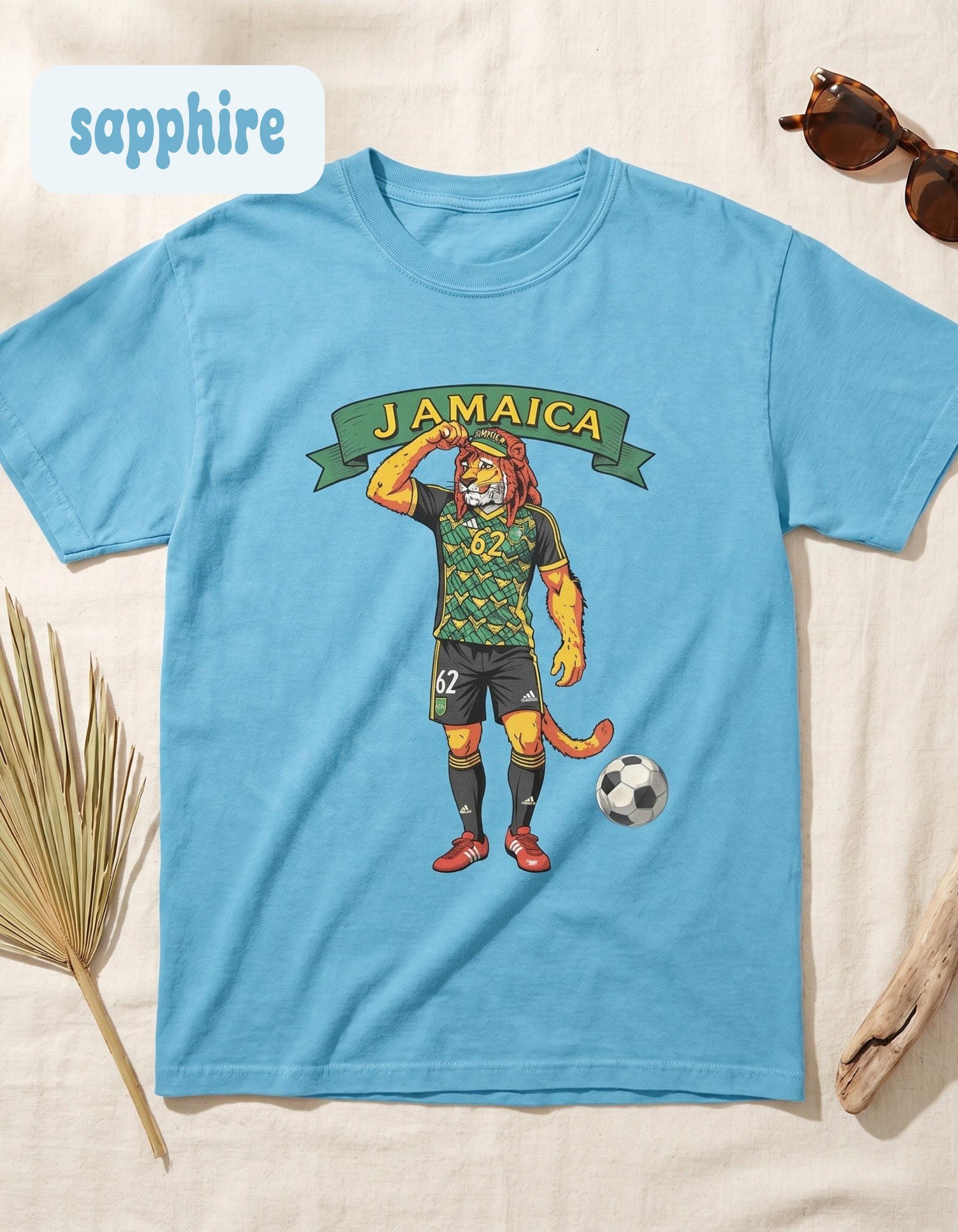 Jamaica Shirt, Reggae Boy Soccer Rasta Lion Graphic, Unisex Comfort Colors®, Jamaica fan gift, view 8