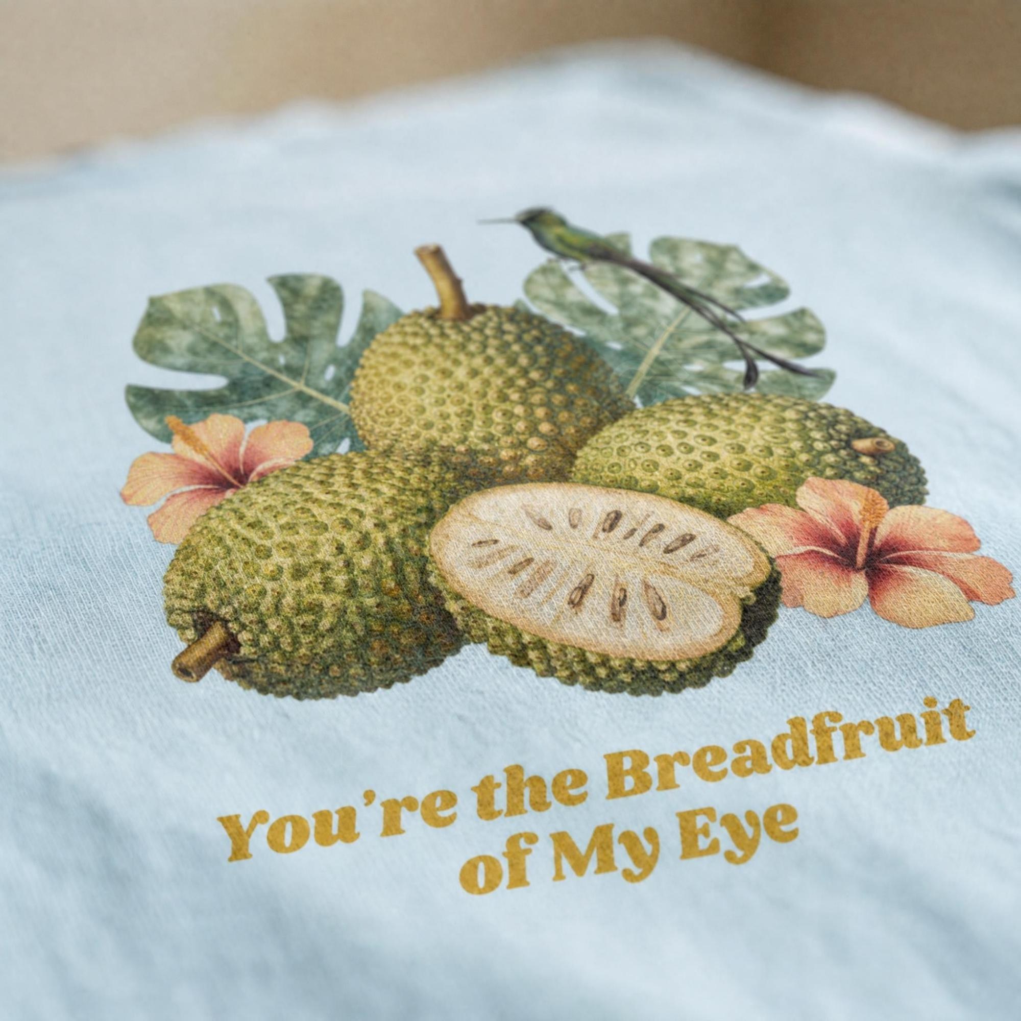 Breadfruit TShirt, Vintage Graphic Tee, funny fruit pun shirt, island style, Jamaica inspired, view 2