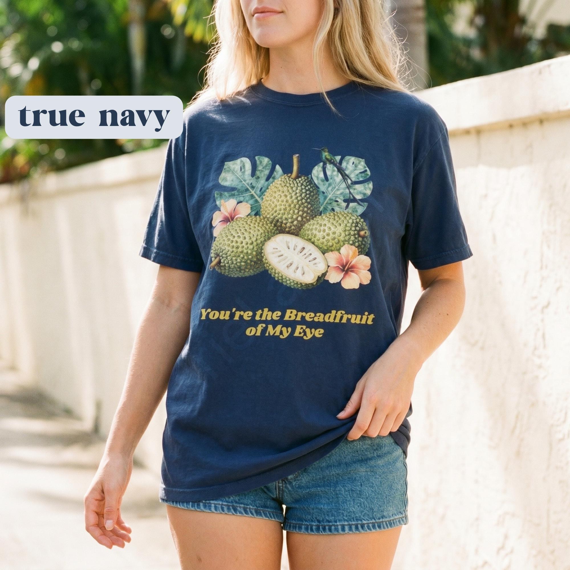 Breadfruit TShirt, Vintage Graphic Tee, funny fruit pun shirt, island style, Jamaica inspired, view 3