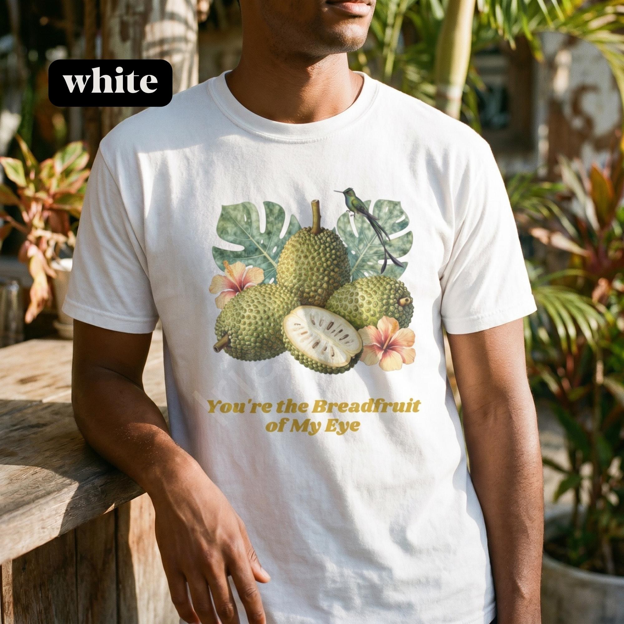Breadfruit TShirt, Vintage Graphic Tee, funny fruit pun shirt, island style, Jamaica inspired, view 4