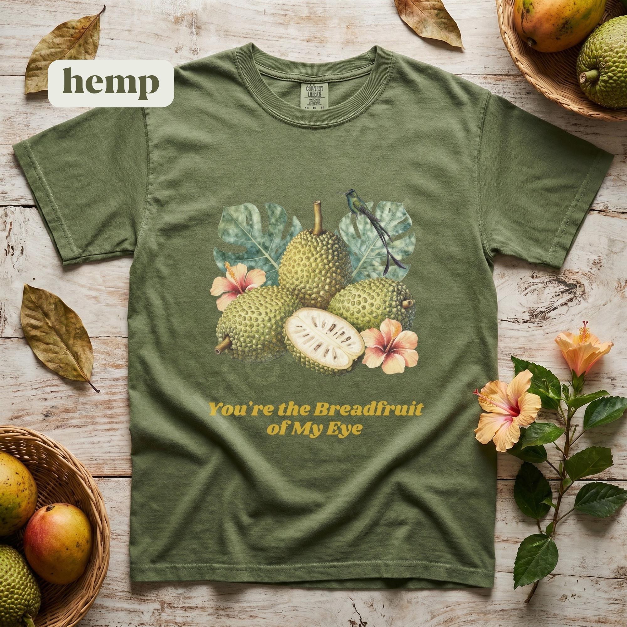 Breadfruit TShirt, Vintage Graphic Tee, funny fruit pun shirt, island style, Jamaica inspired, view 5