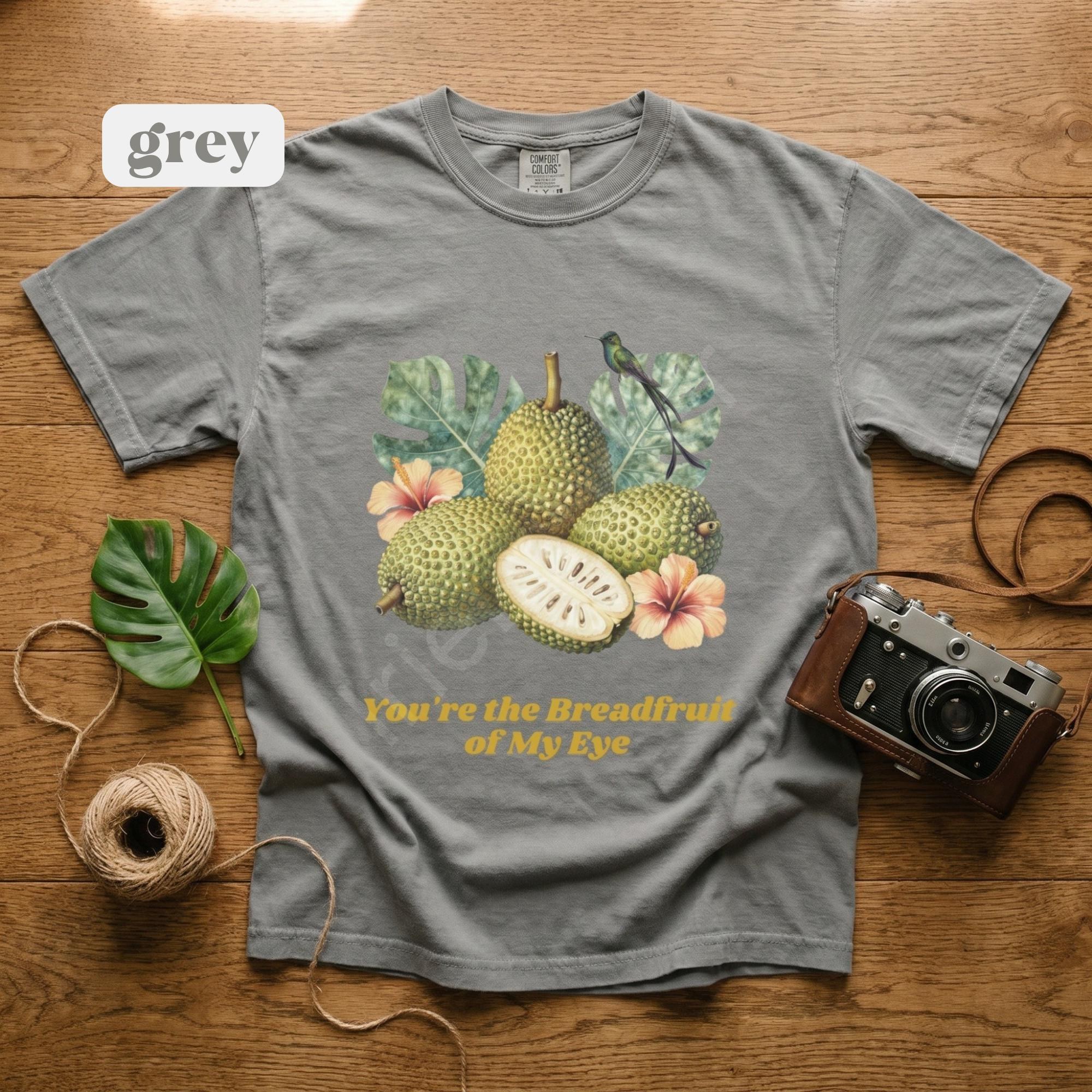 Breadfruit TShirt, Vintage Graphic Tee, funny fruit pun shirt, island style, Jamaica inspired, view 9