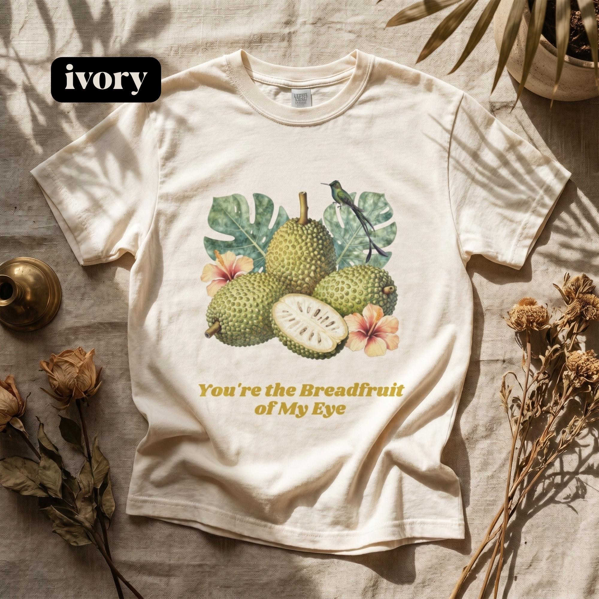 Breadfruit TShirt, Vintage Graphic Tee, funny fruit pun shirt, island style, Jamaica inspired, view 10