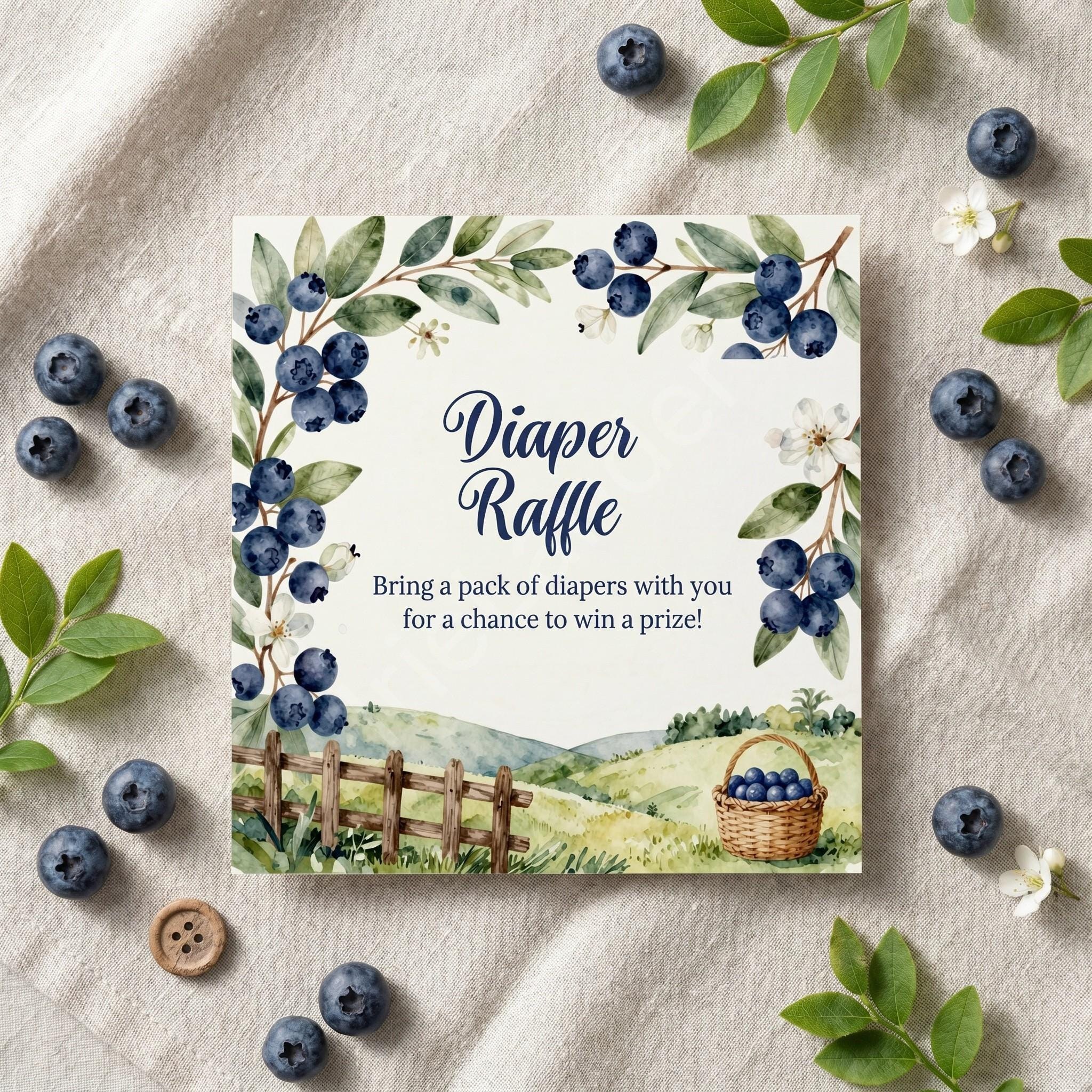 Blueberry Baby Shower Invitation, Set printed and shipped, personalized suite, view 7