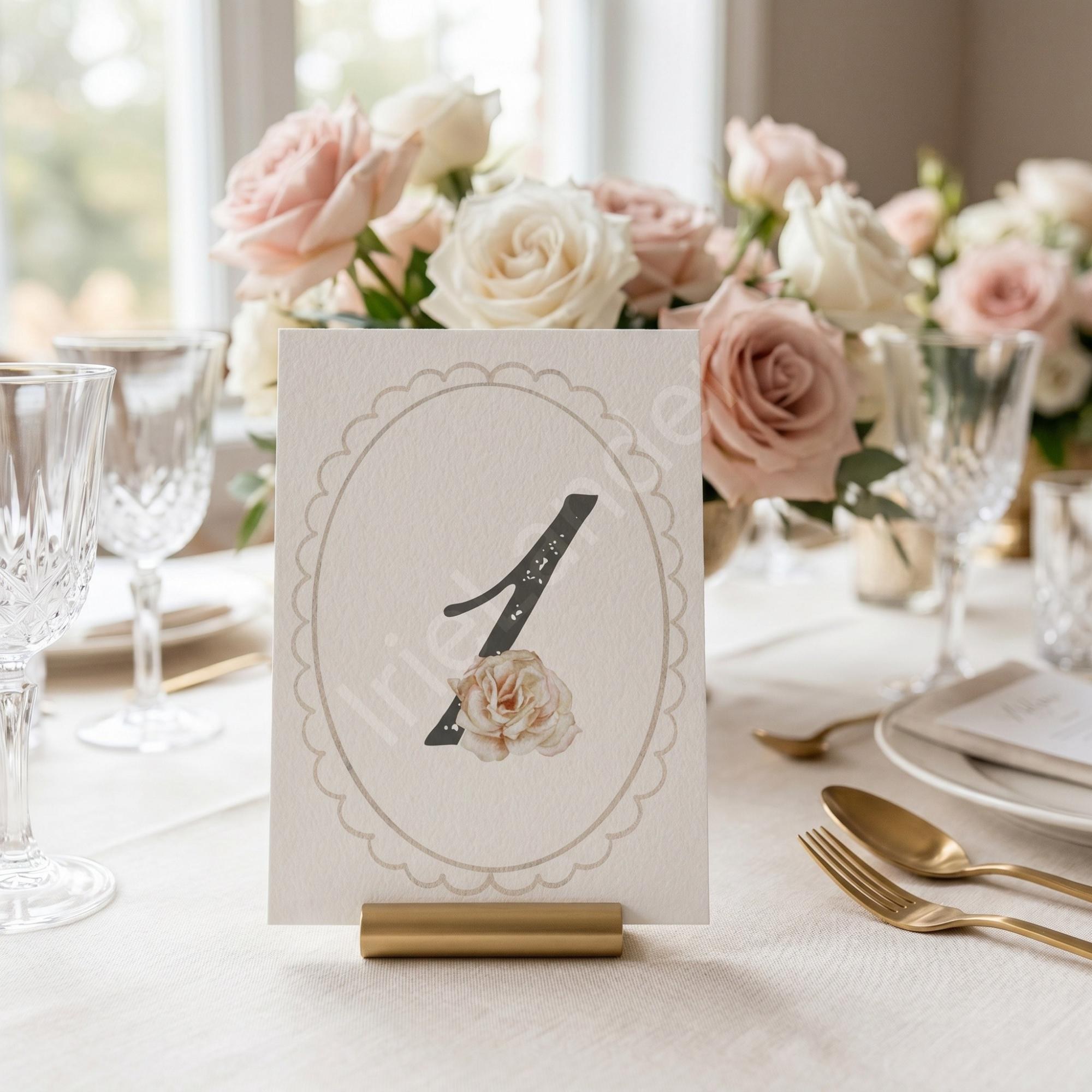 Pink Rose Wedding Invitation, Printed Set, Semi Custom Invites, includes envelopes, calligraphy + stamps optional, view 7