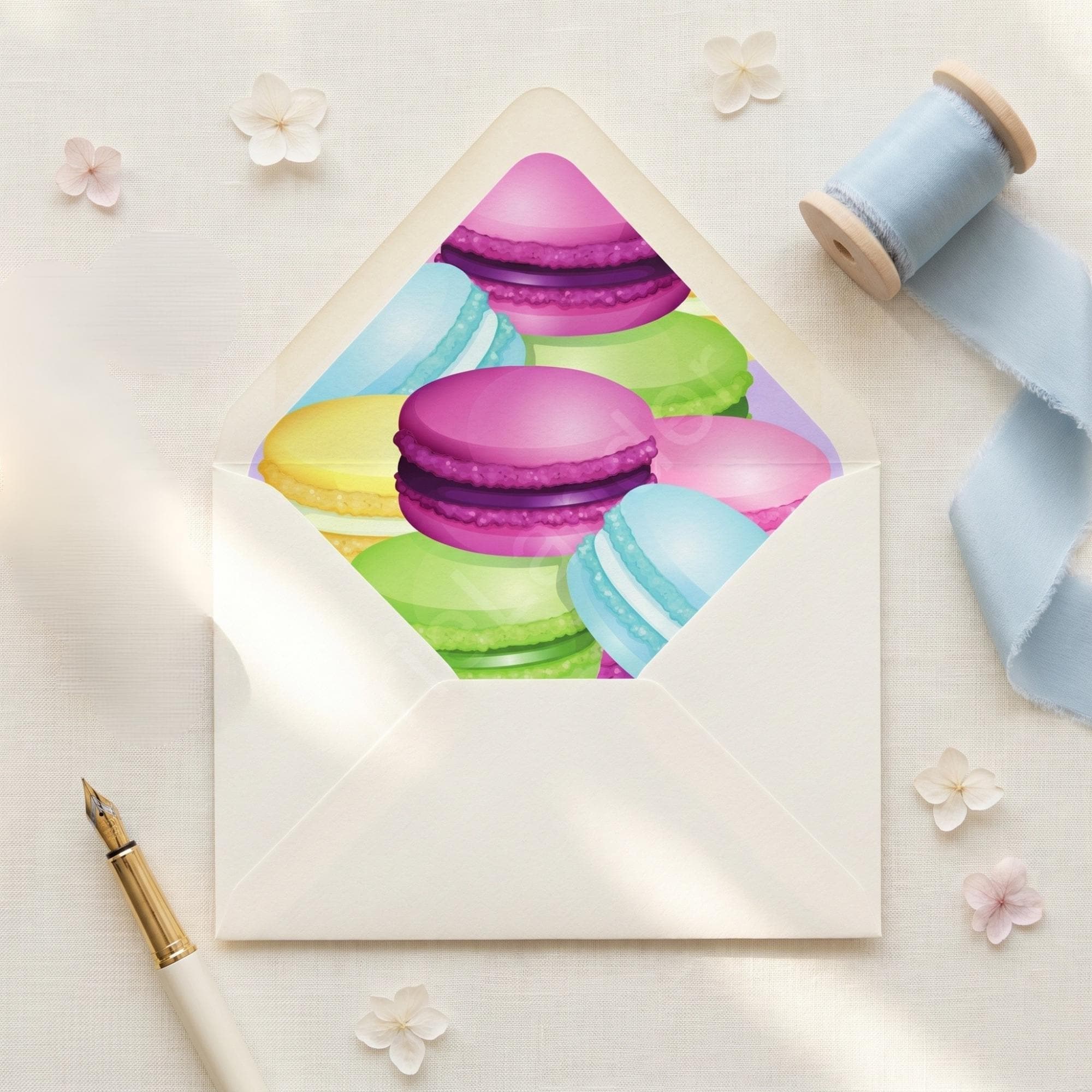 Candy Bridal Shower Invitation, Printed Set, Semi Custom Invites, includes envelopes, calligraphy + stamps optional, view 5