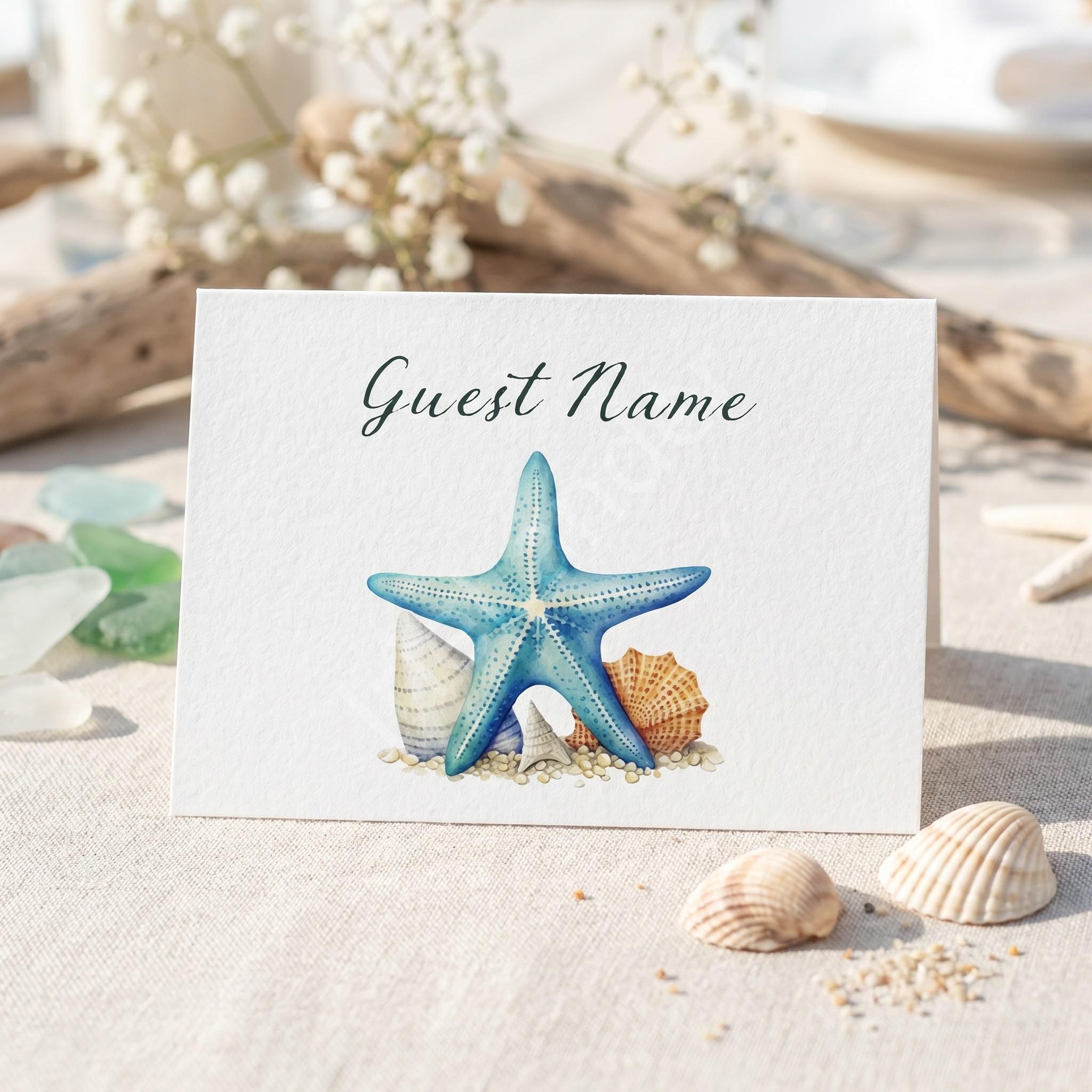 Beach Wedding Invitation, Printed Set, Semi Custom Invites, includes envelopes, calligraphy + stamps optional, view 8