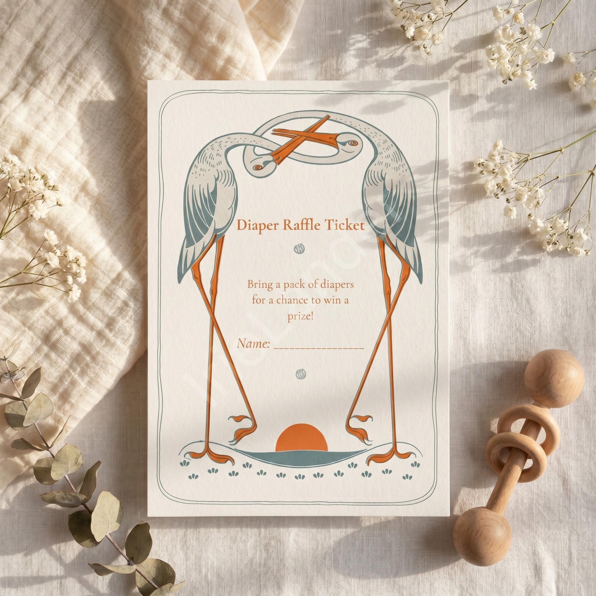 Stork Baby Shower Invitation Bundle: PRINTED, archival stork designs + wax seals, hand-lettering + stamps optional, view 6