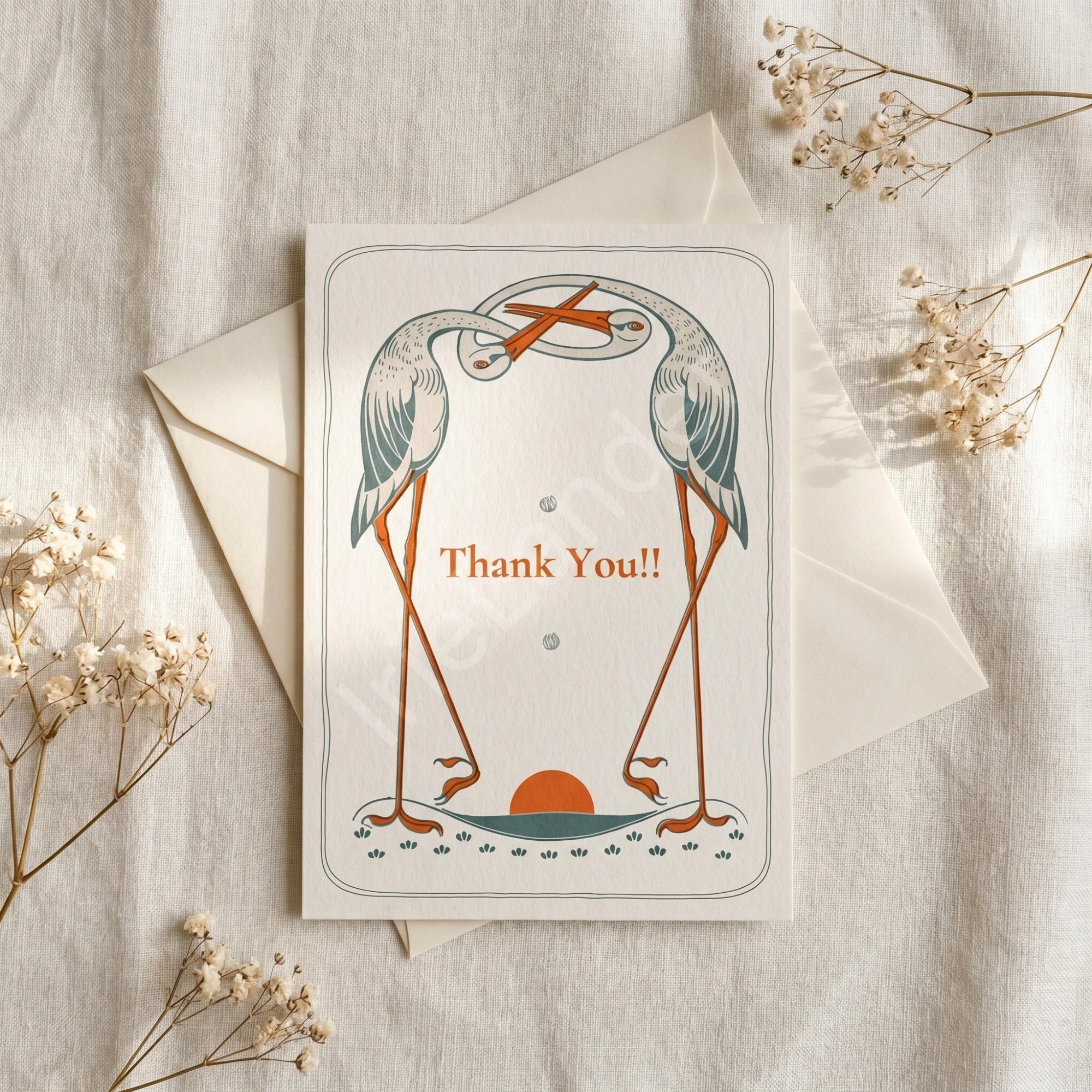 Stork Baby Shower Invitation Bundle: PRINTED, archival stork designs + wax seals, hand-lettering + stamps optional, view 7