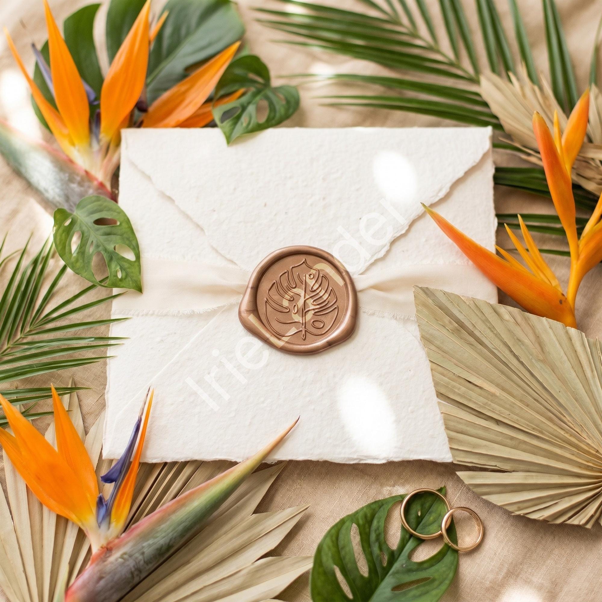 Tropical Bird of Paradise Wedding Suite: PRINTED | vellum with Dunn’s River Falls + frame, view 16
