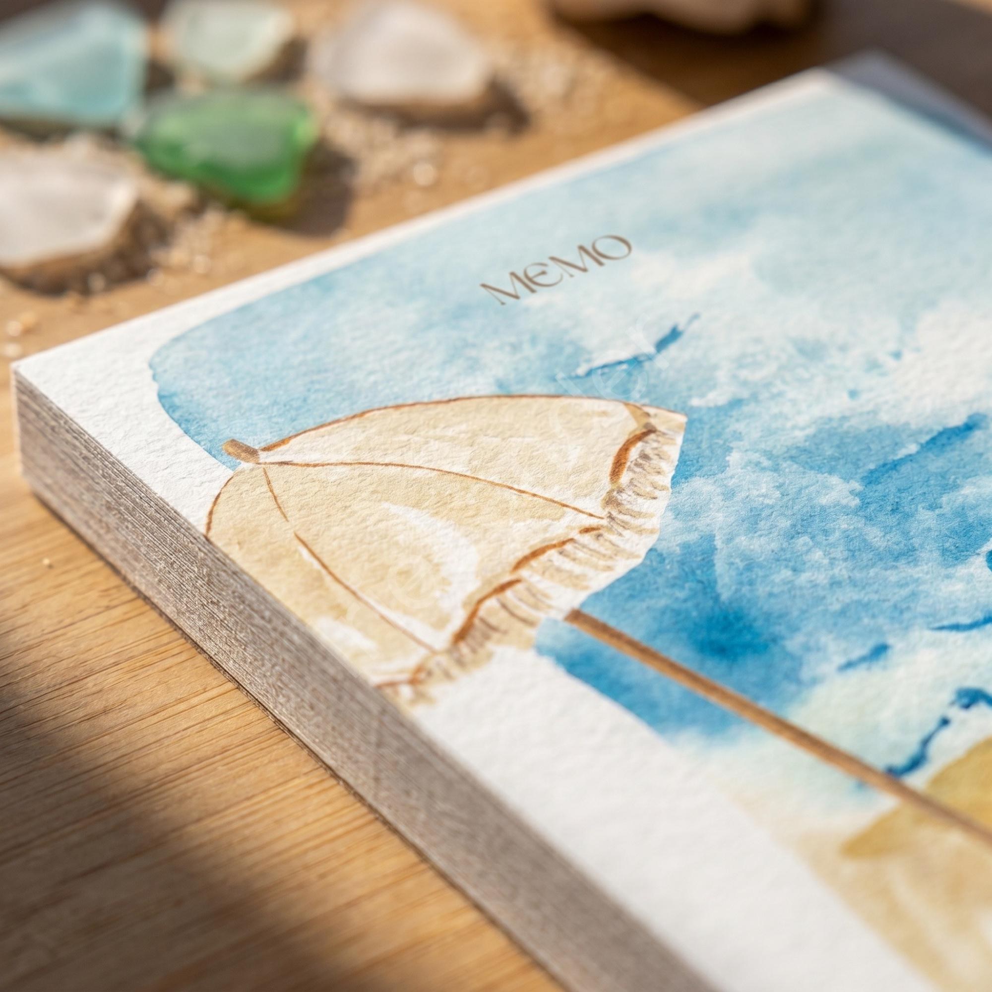 Beach Stationery, Notepad, Notecard and Post-it® Notes, pastel seashell vibes, choose set or individual, view 5