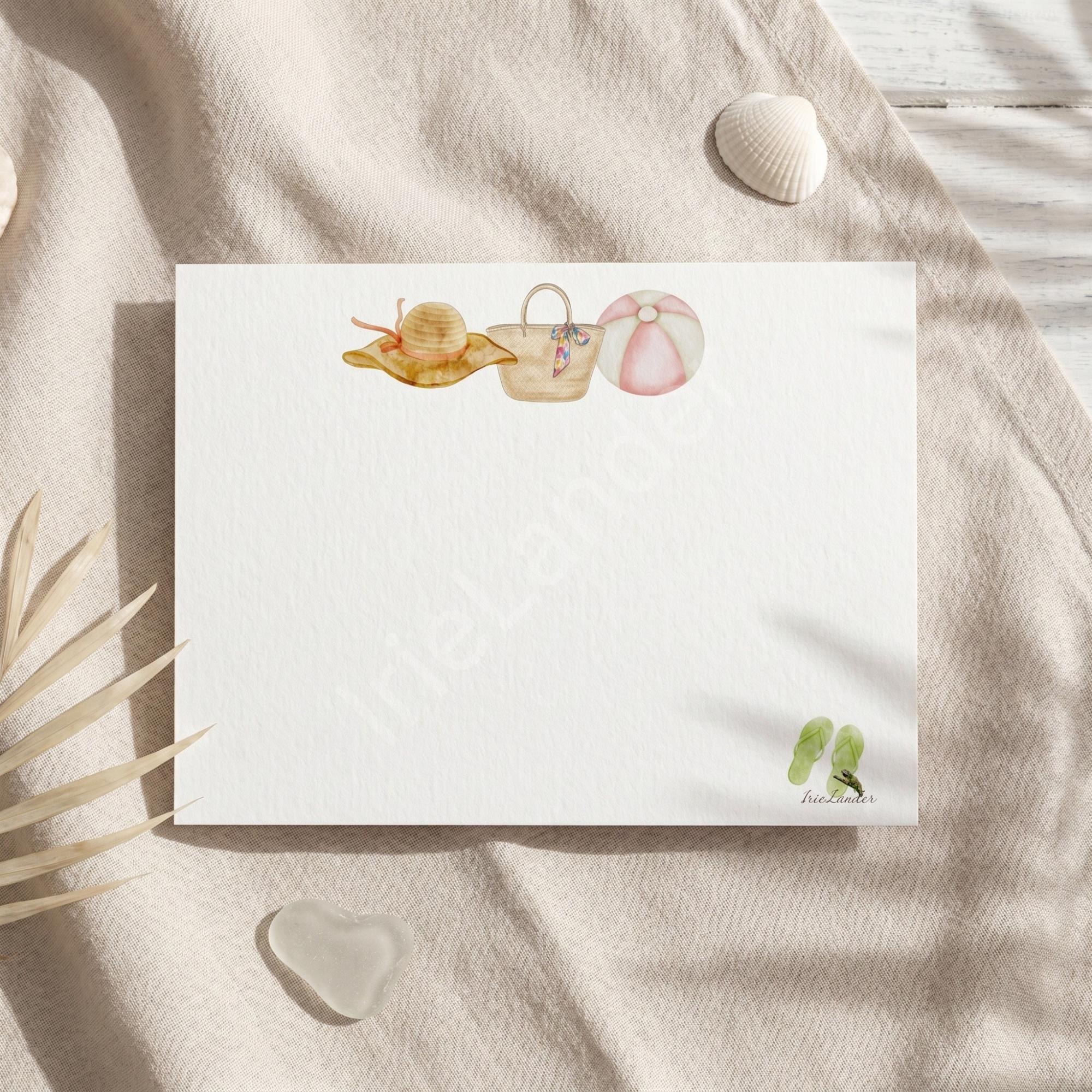 Beach Stationery, Notepad, Notecard and Post-it® Notes, pastel seashell vibes, choose set or individual, view 7