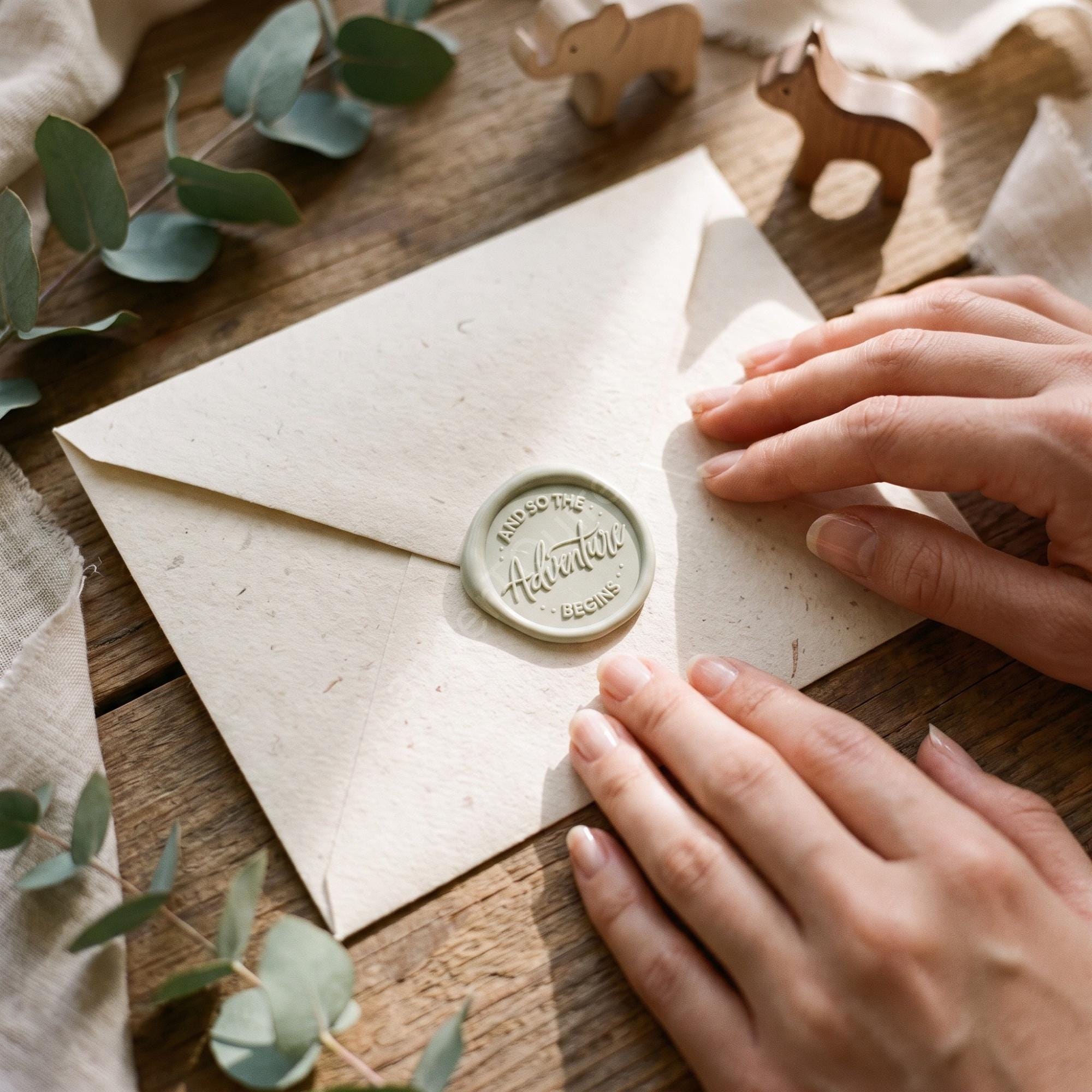 Woodland Porcupine Baby Shower Invitation Bundle: PRINTED, archival designs + wax seals, hand-lettering + stamps optional, view 8
