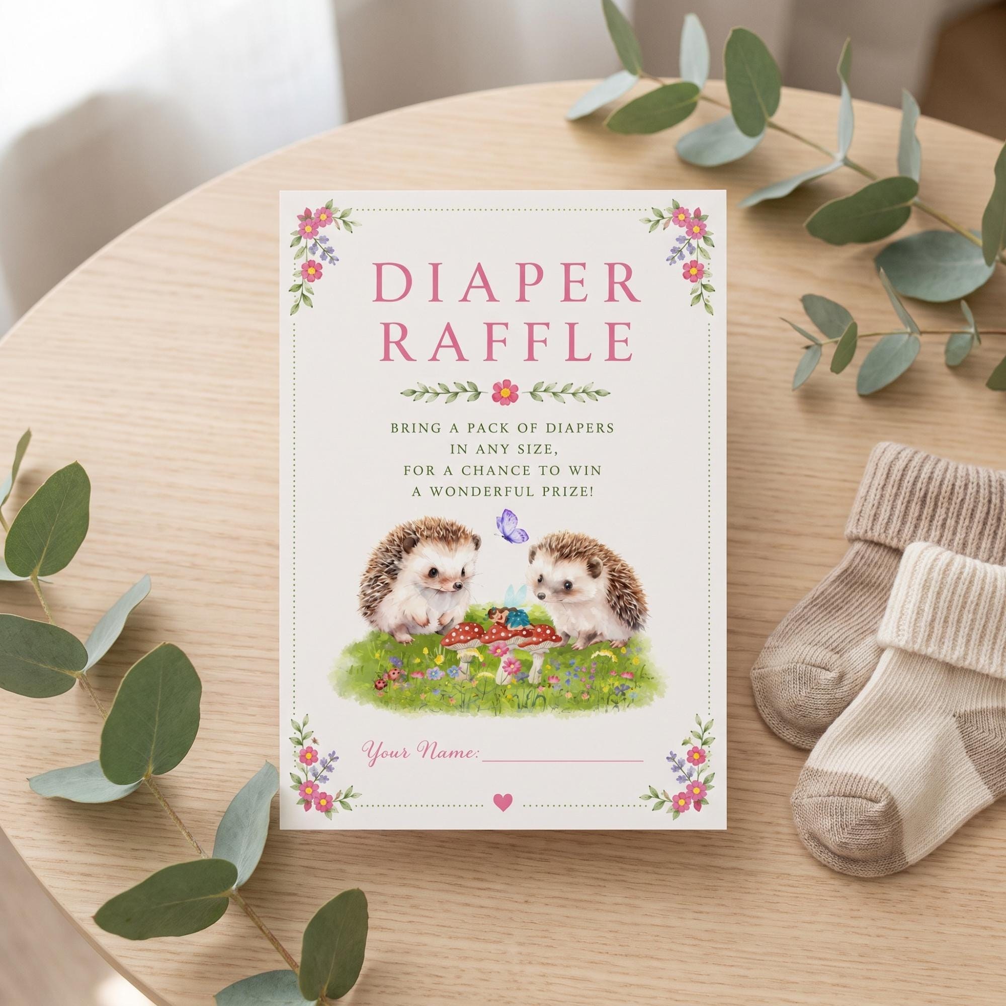 Woodland Hedgehog Baby Shower Invitation Bundle: PRINTED, watercolor designs + wax seals, hand-lettering + stamps optional, view 6