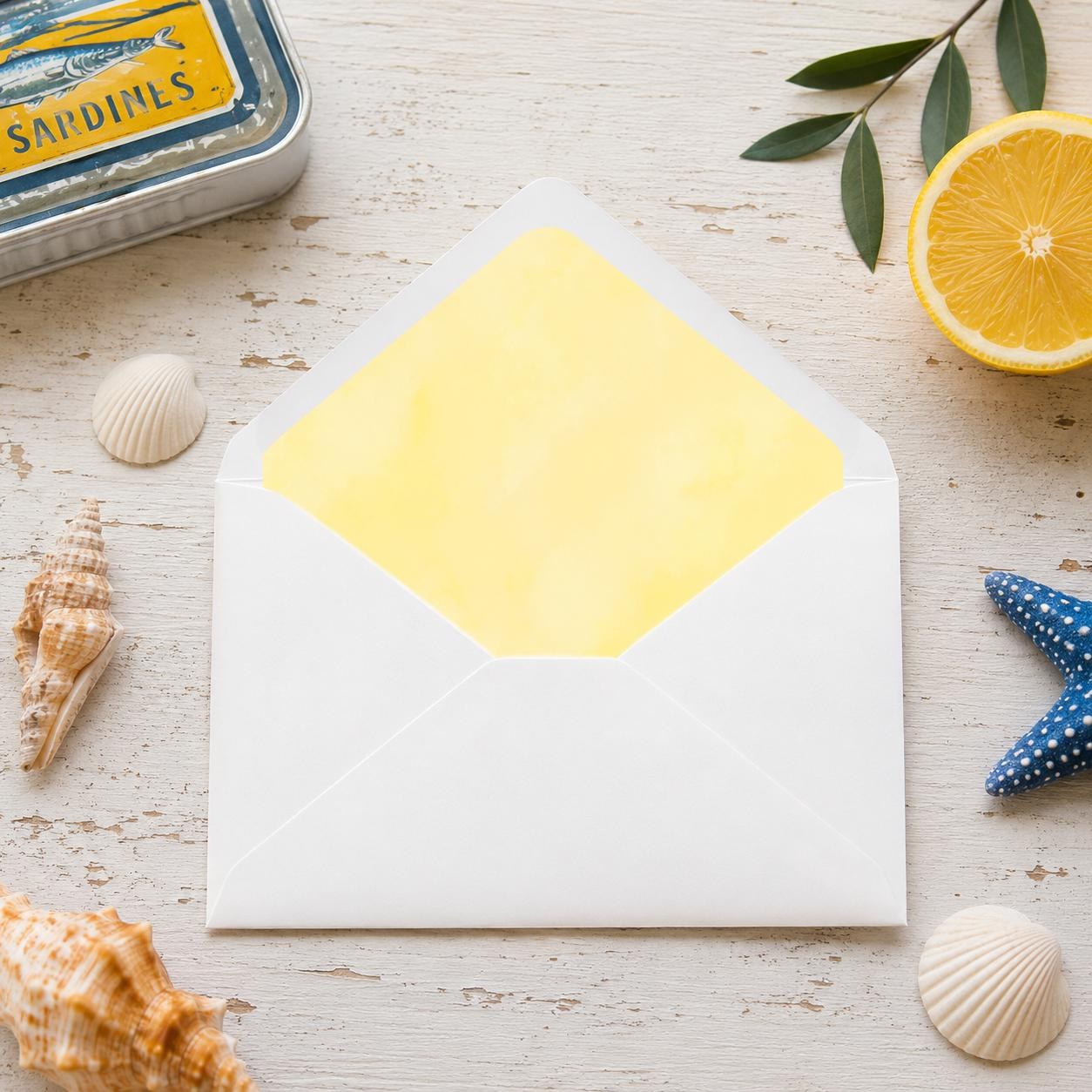 Sardine Stationery Set | Coastal Notepad and Notecards | Beach | Lemon and Sea Inspired Gift, view 8