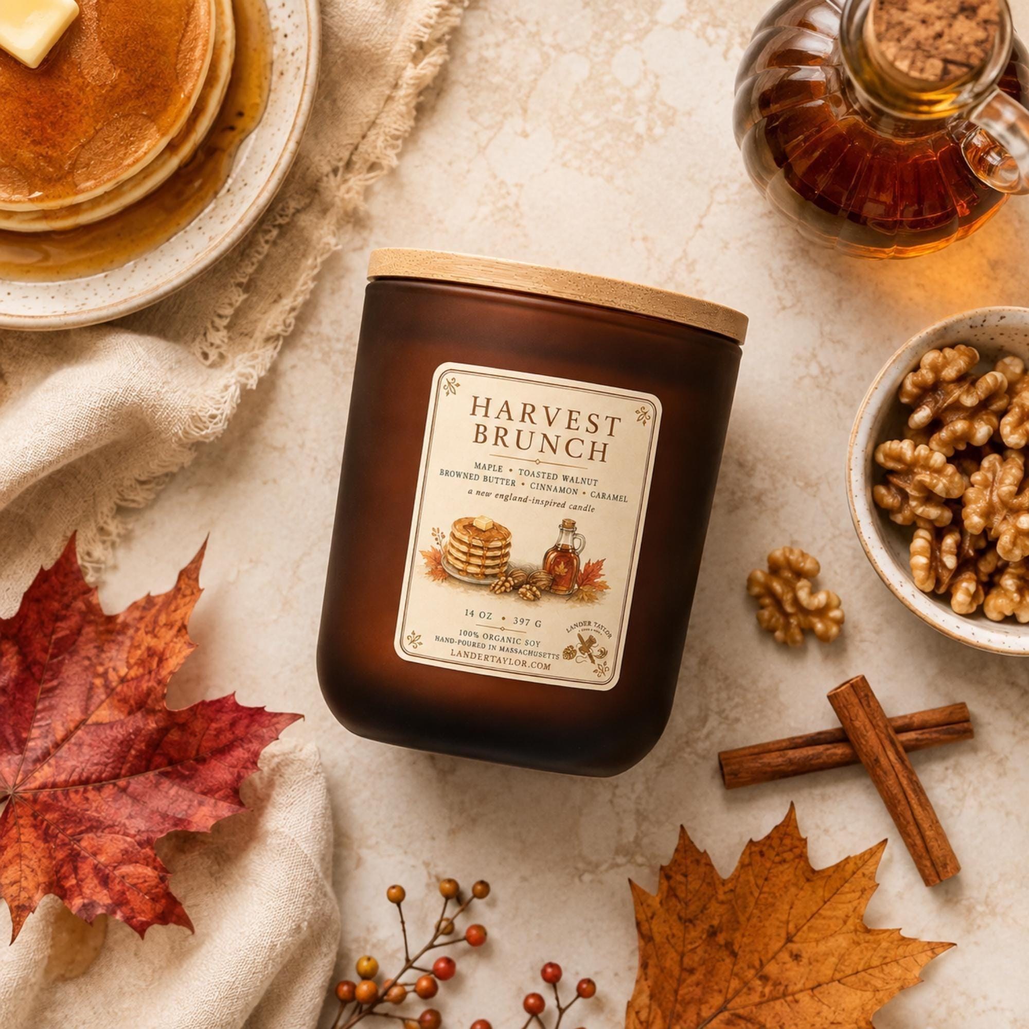 Maple Walnut Pancakes Hemp Wick Candle | Organic Soy Wax, Fall Harvest Scent