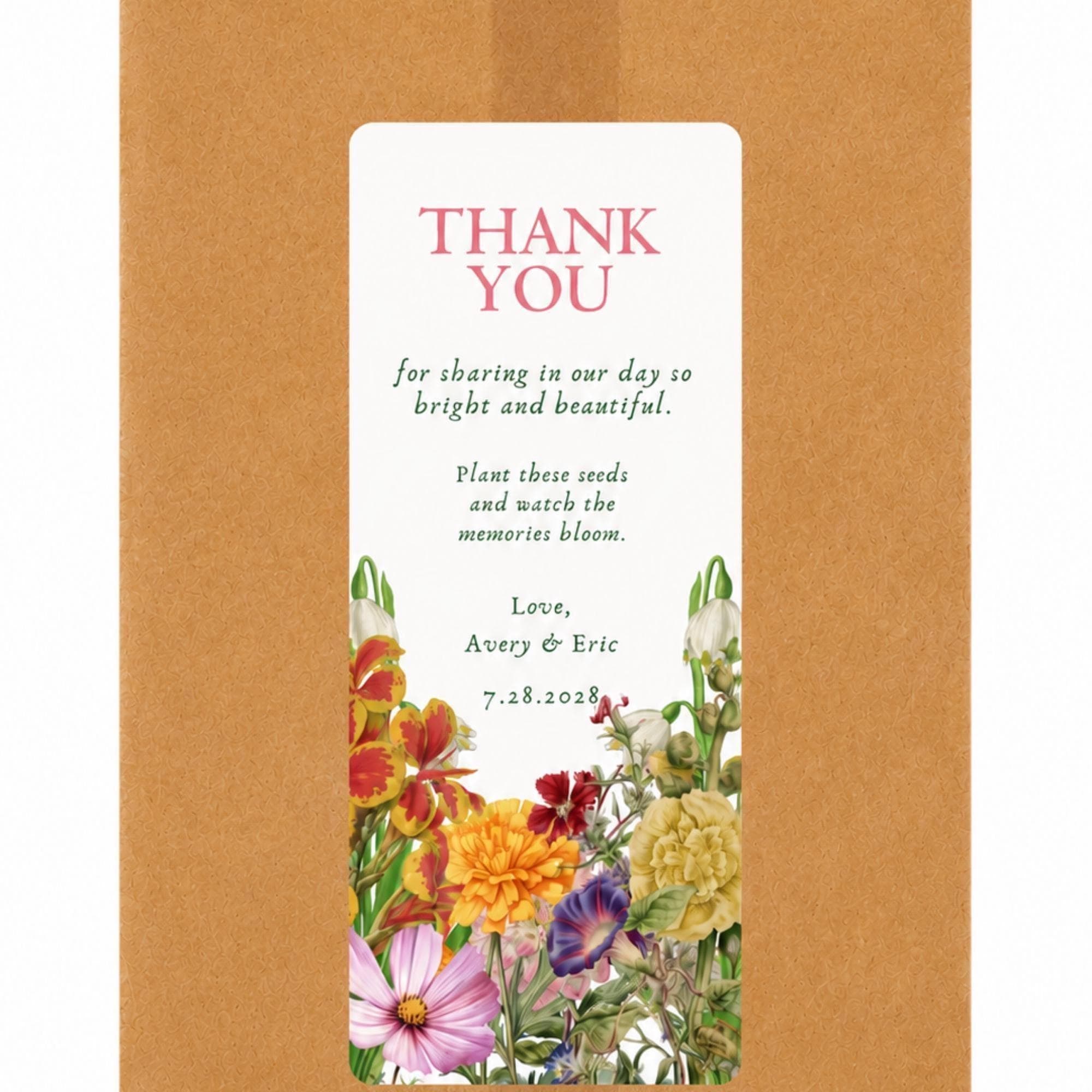 Personalized Wildflower Seed Favors, Terracotta Pot Wedding Favors, Mini Planting Kit, view 2