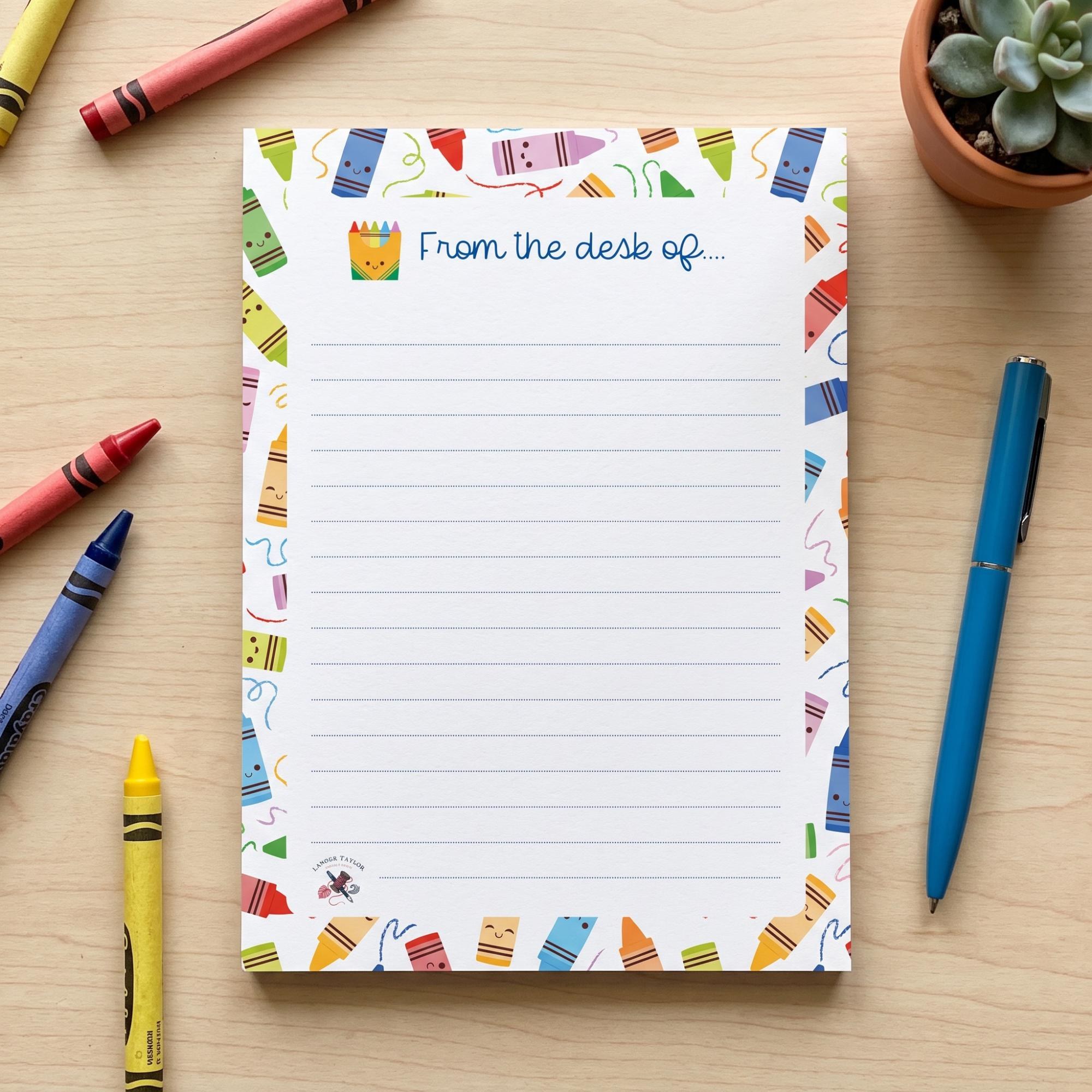 Personalized Teacher Stationery Set: Notepad, Sticky Notes, Notecards & Reward Stickers, School Designs, view 9