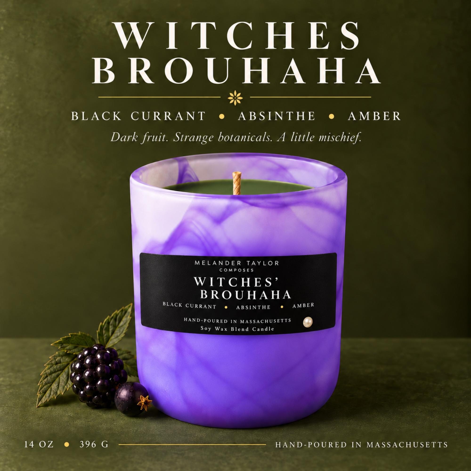 Halloween Candle, Amber Musk, Green Soy Wax, Hand-Poured