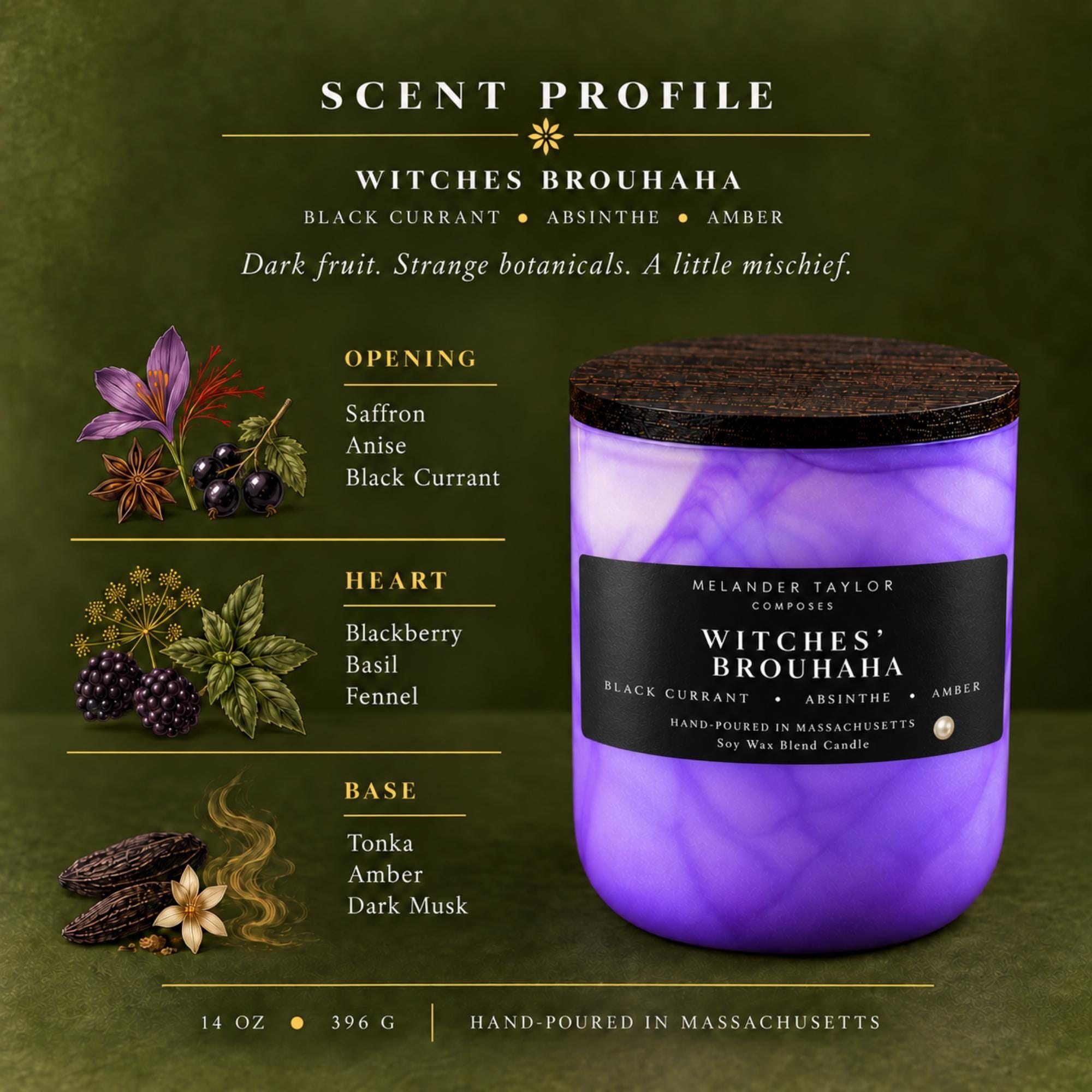 Halloween Candle, Amber Musk, Green Soy Wax, Hand-Poured, view 2