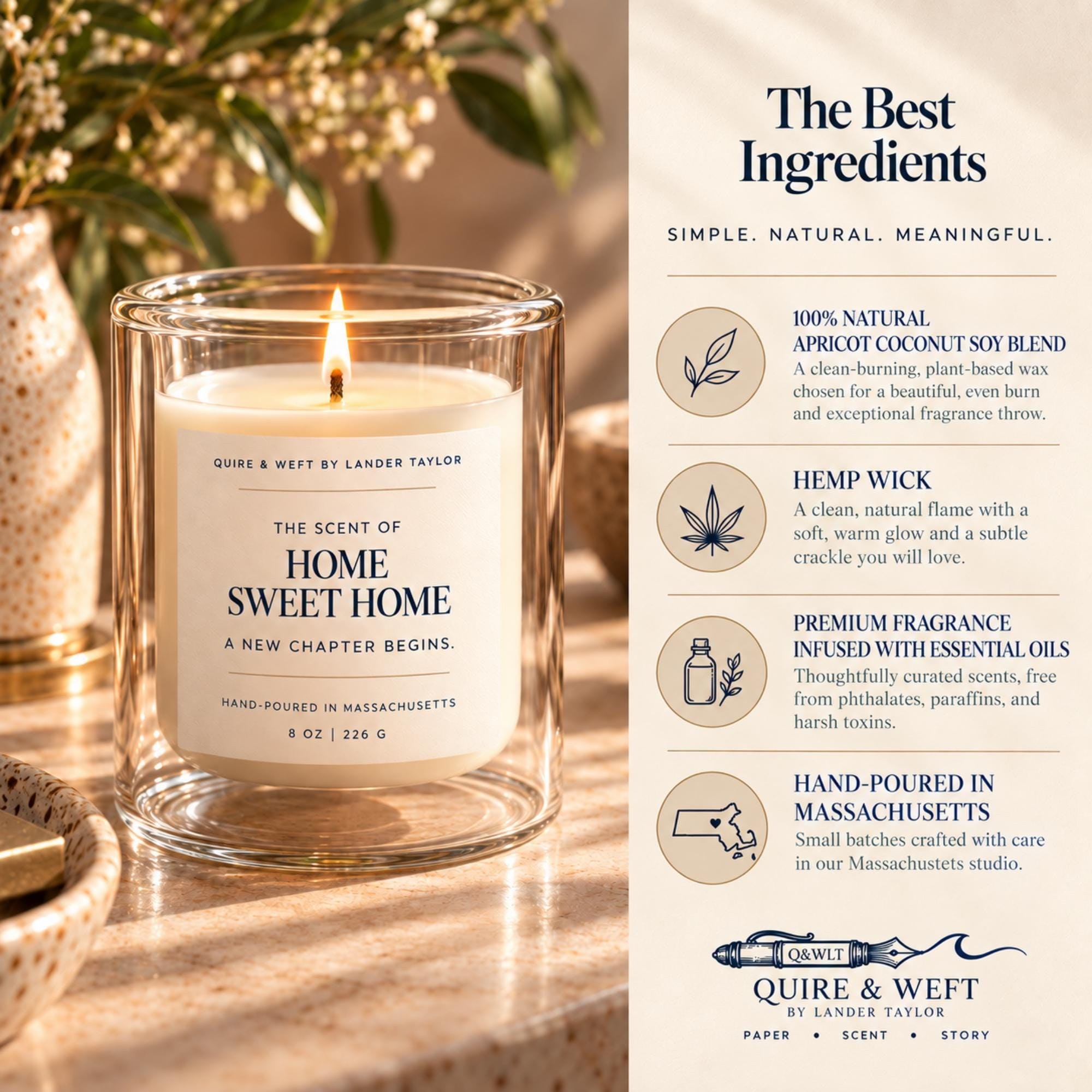Personalized Candle with Custom Message, 8oz, Double Wall Glass, Bulk Candle Corporate Gifts, view 6