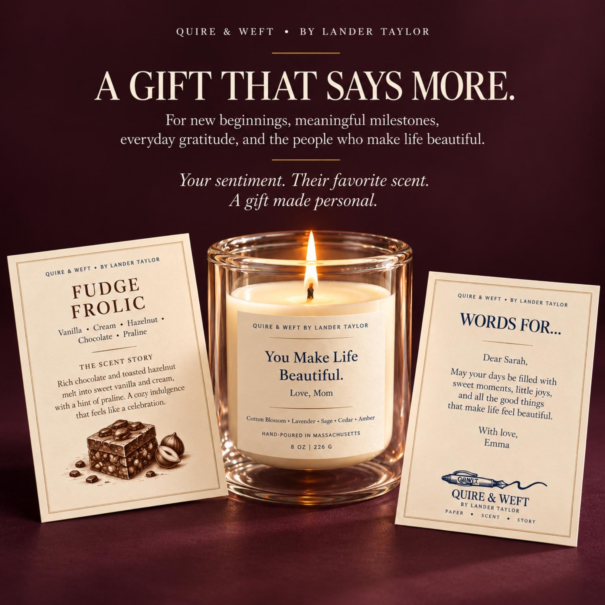 Personalized Candle with Custom Message, 8oz, Double Wall Glass, Bulk Candle Corporate Gifts, view 8