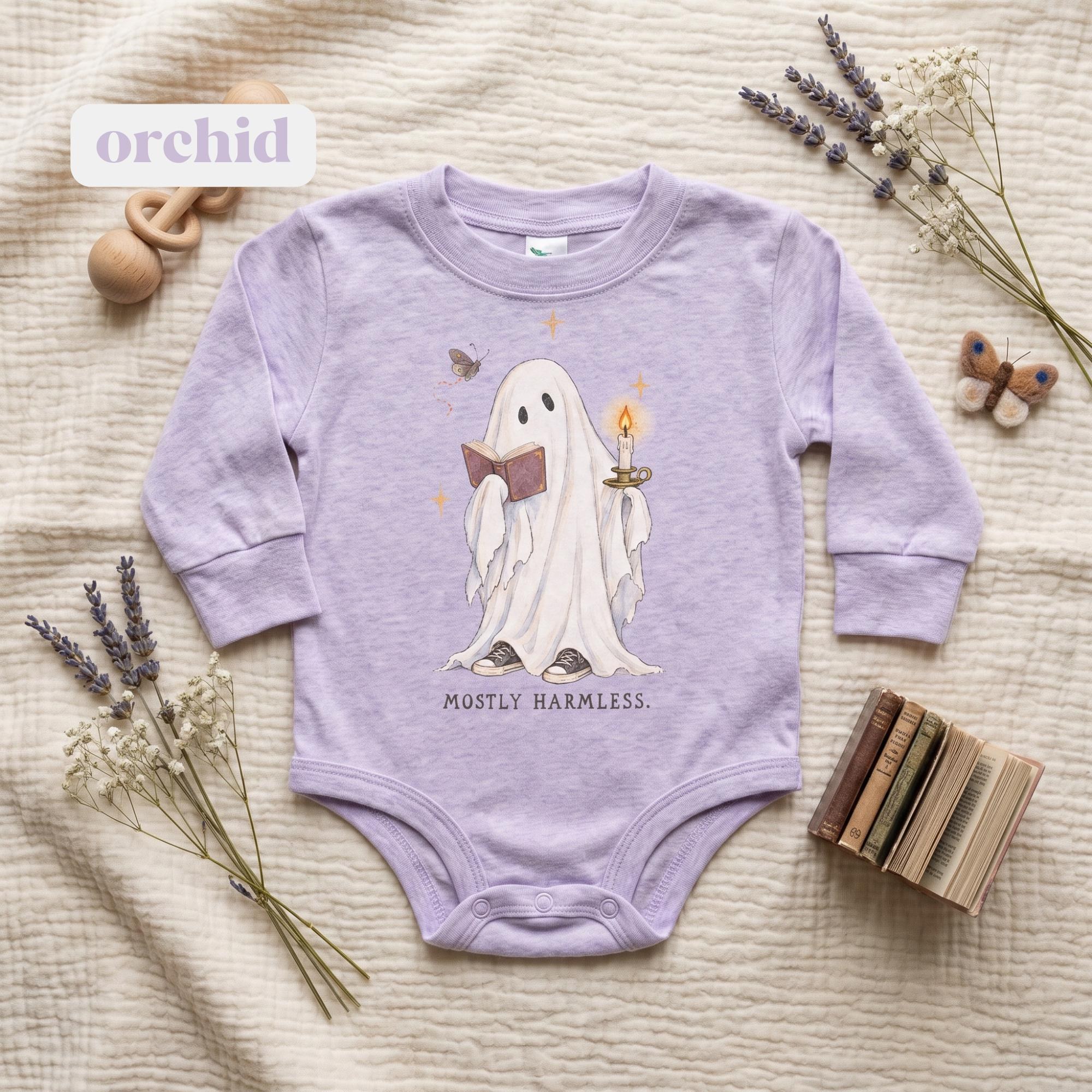 Halloween Baby Ghost Romper, Long Sleeves, view 3