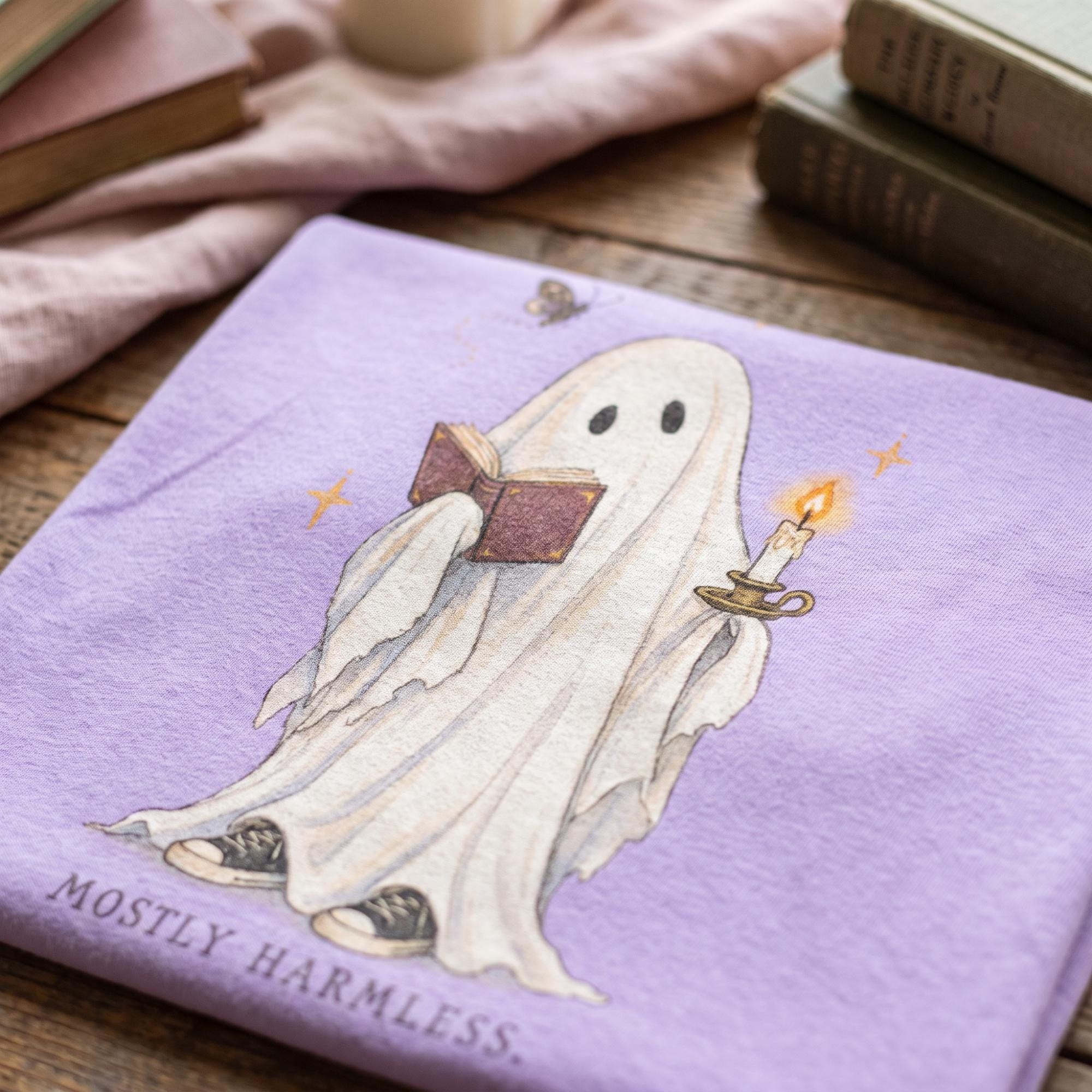Kids Ghost Tee, Mostly Harmless Halloween Shirt (Comfort Colors®) Unisex Youth Shirt