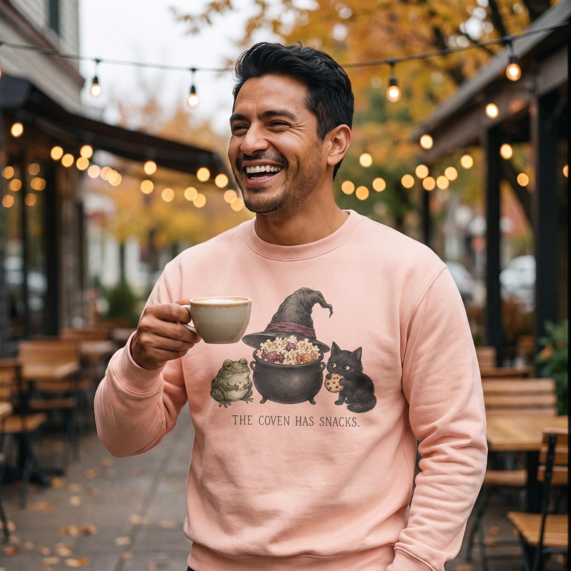 Adult Coven Has Snacks Sweatshirt, Comfort Colors®, Limited Edition, Witch Humor, Unisex Fit, view 2