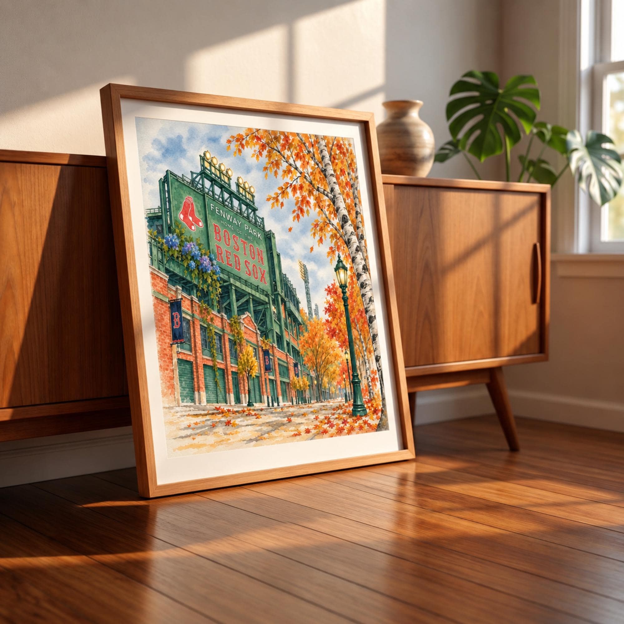 Fenway Park Autumn Art Print, Giclee, view 2