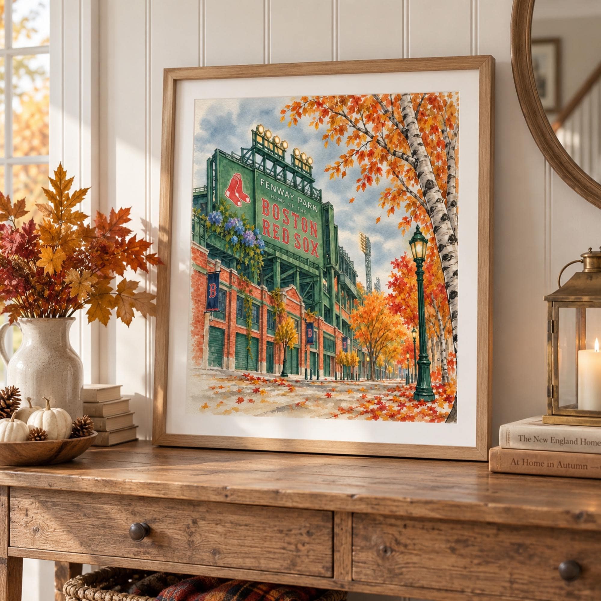 Fenway Park Autumn Art Print, Giclee, view 4