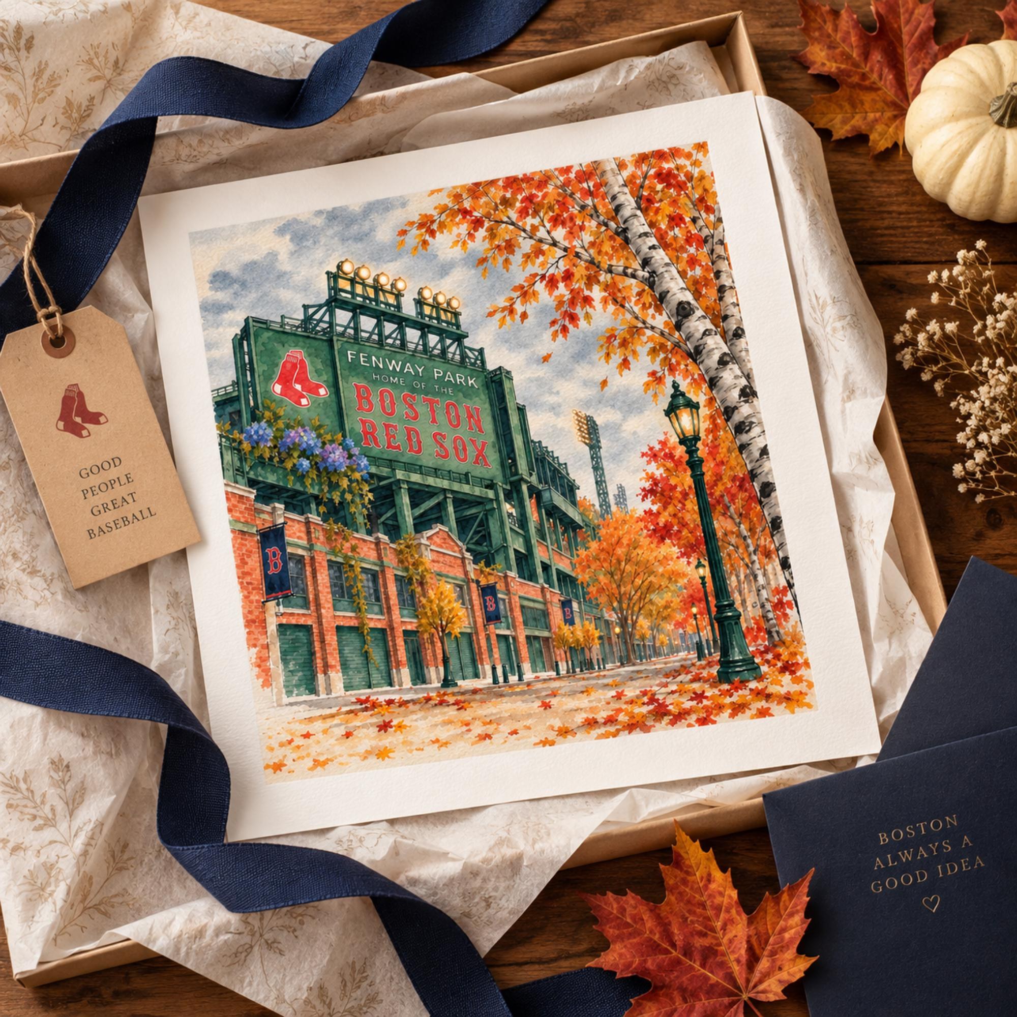 Fenway Park Autumn Art Print, Giclee, view 6