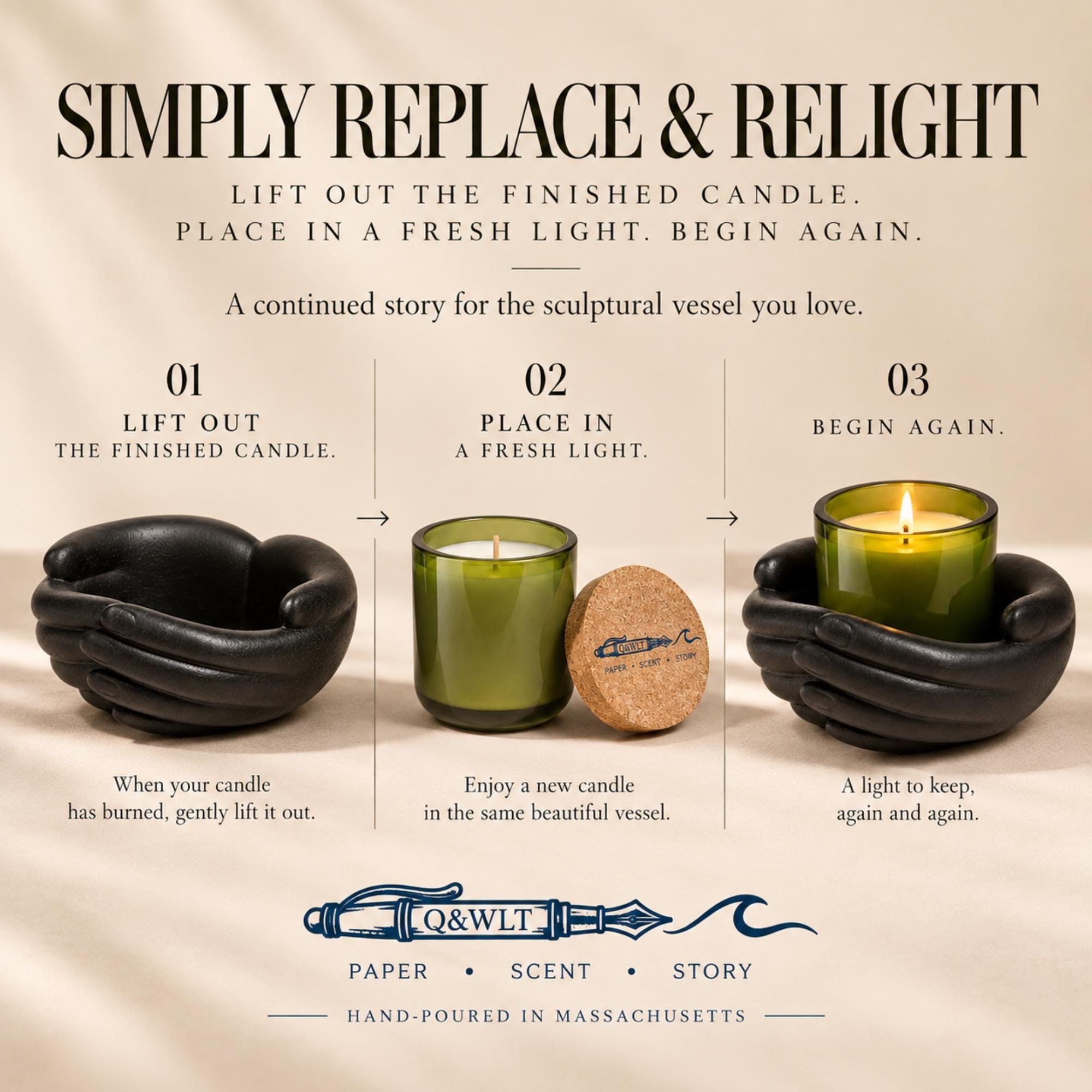 Hand Poured Replacement Candle | 10 oz Scented | ANOTHER CHAPTER, view 7