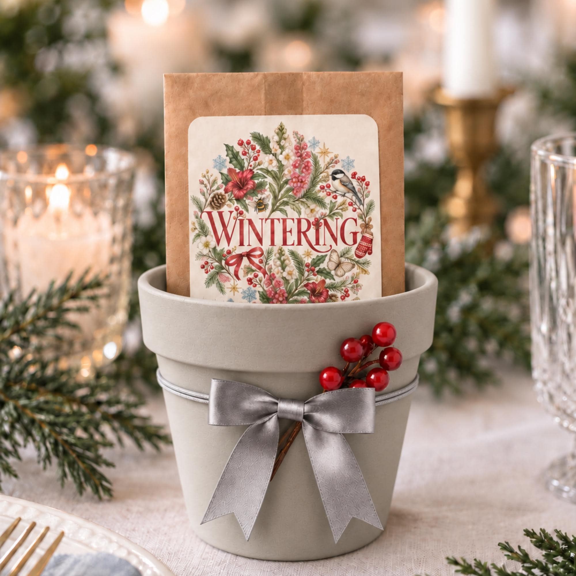 Personalized Winter Snapdragon Seed Favors, Baby Snapdragon Seeds, Terracotta Pot Planting Kit