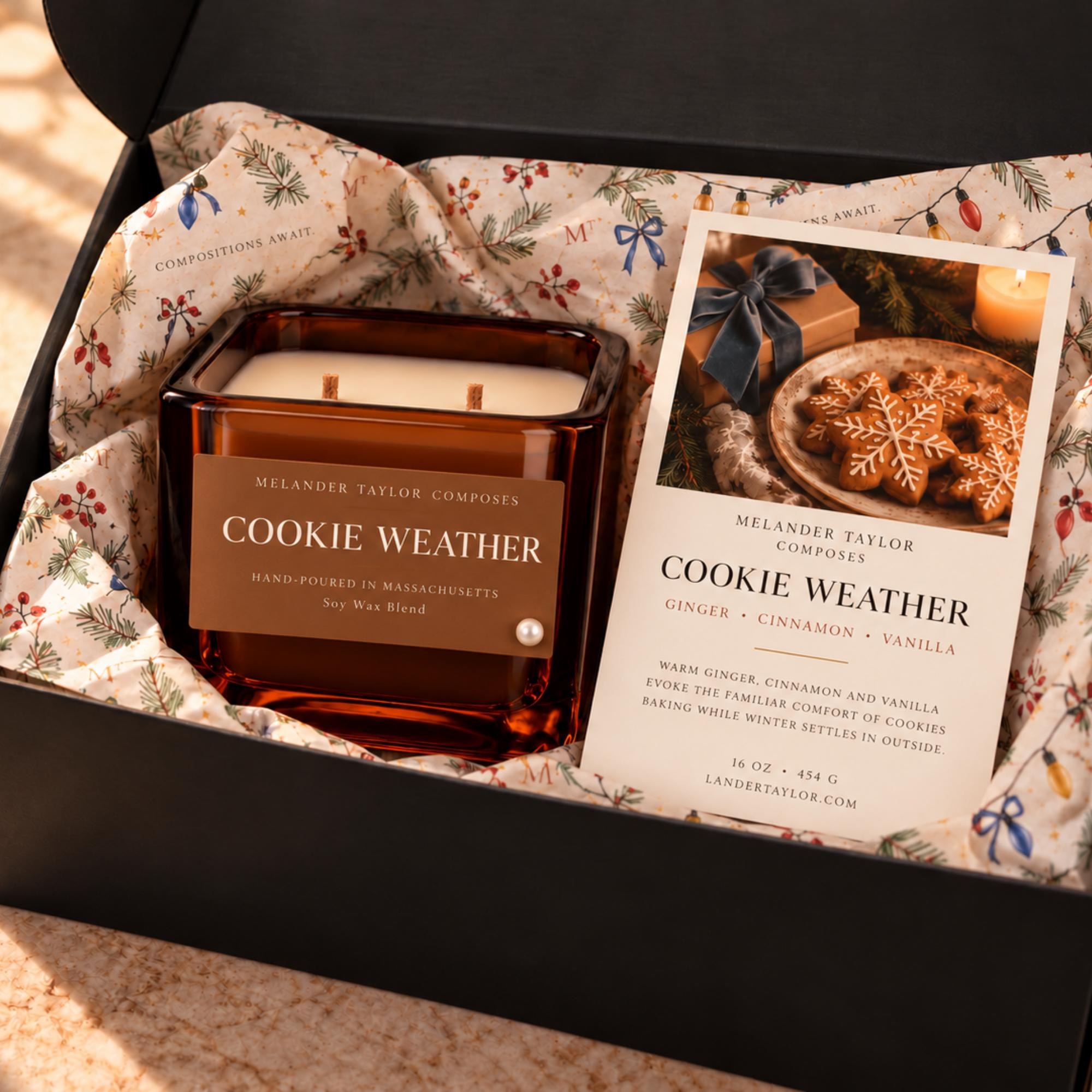Gingerbread Holiday Candle, 16oz, double wick, ginger cinnamon vanilla, scent card + matches, view 8