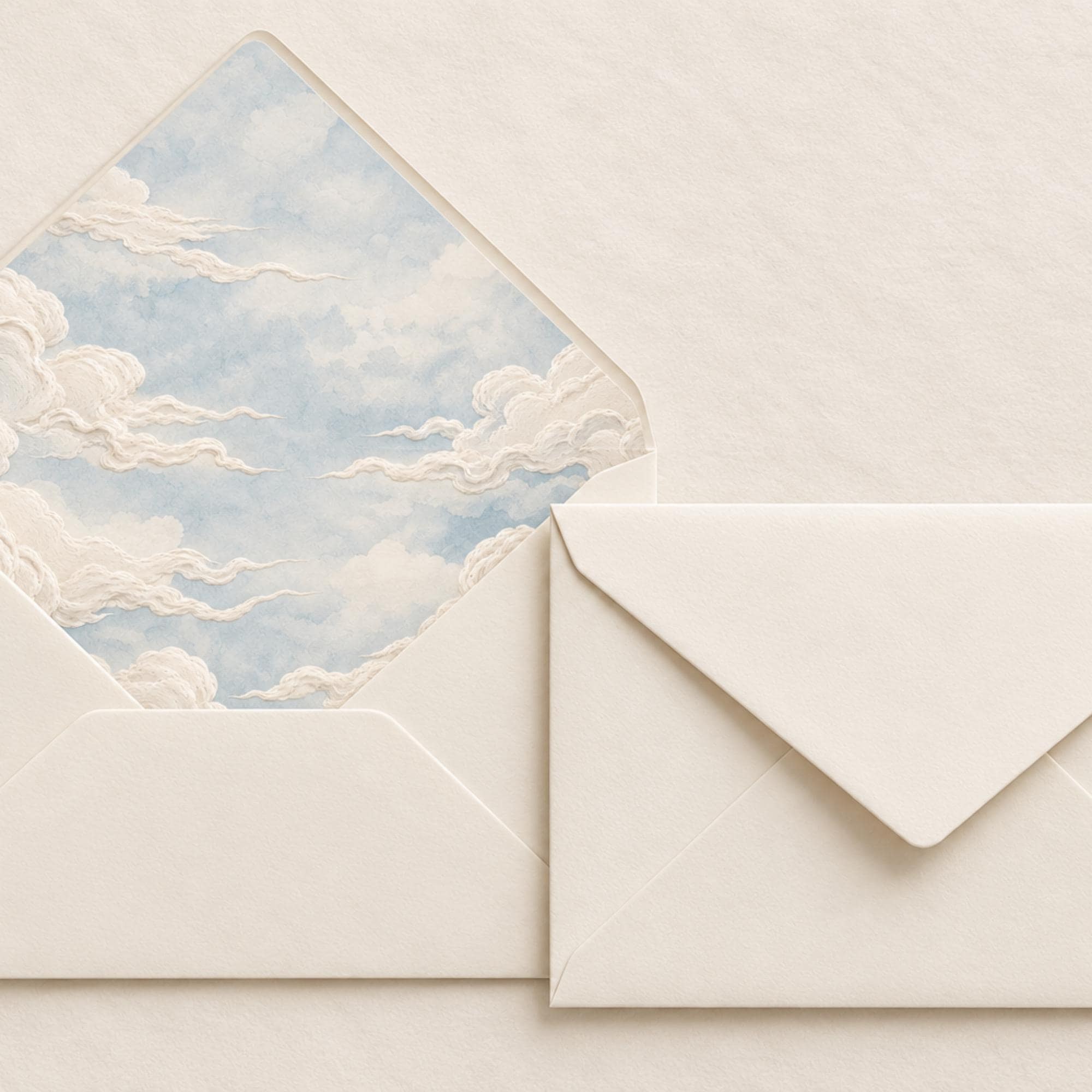 Cloud Baby Shower Invitation Bundle: PRINTED, pearl embellishment, wax seals+ hand-lettering + stamps optional, view 8
