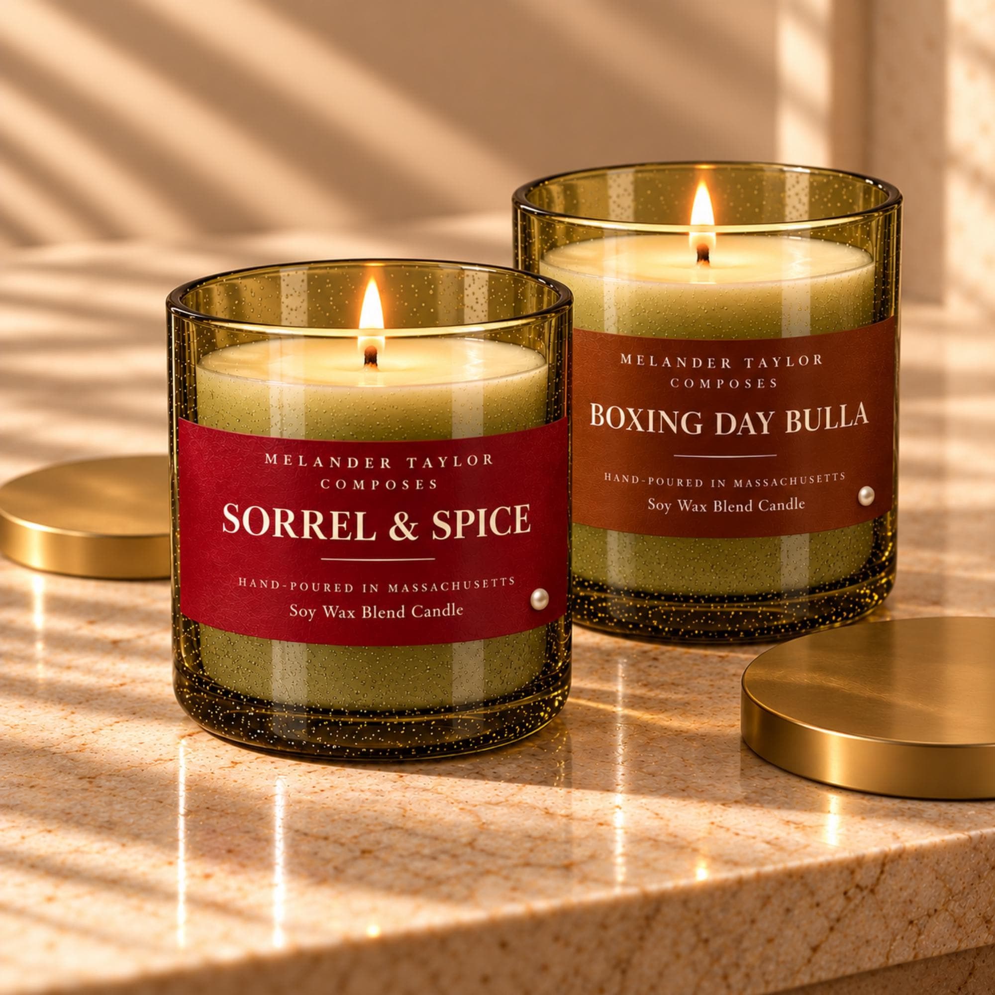 Jamaican Christmas Candles | Sorrel & Spice and Boxing Day Bulla | 9 oz Holiday Scented Candles, view 3