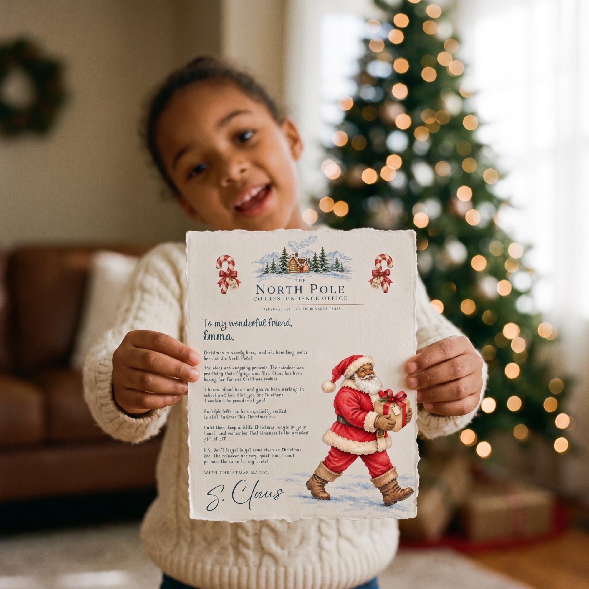 Personalized Santa Letter for Kids, Nice List Certificate, Mailed North Pole Keepsake, view 2