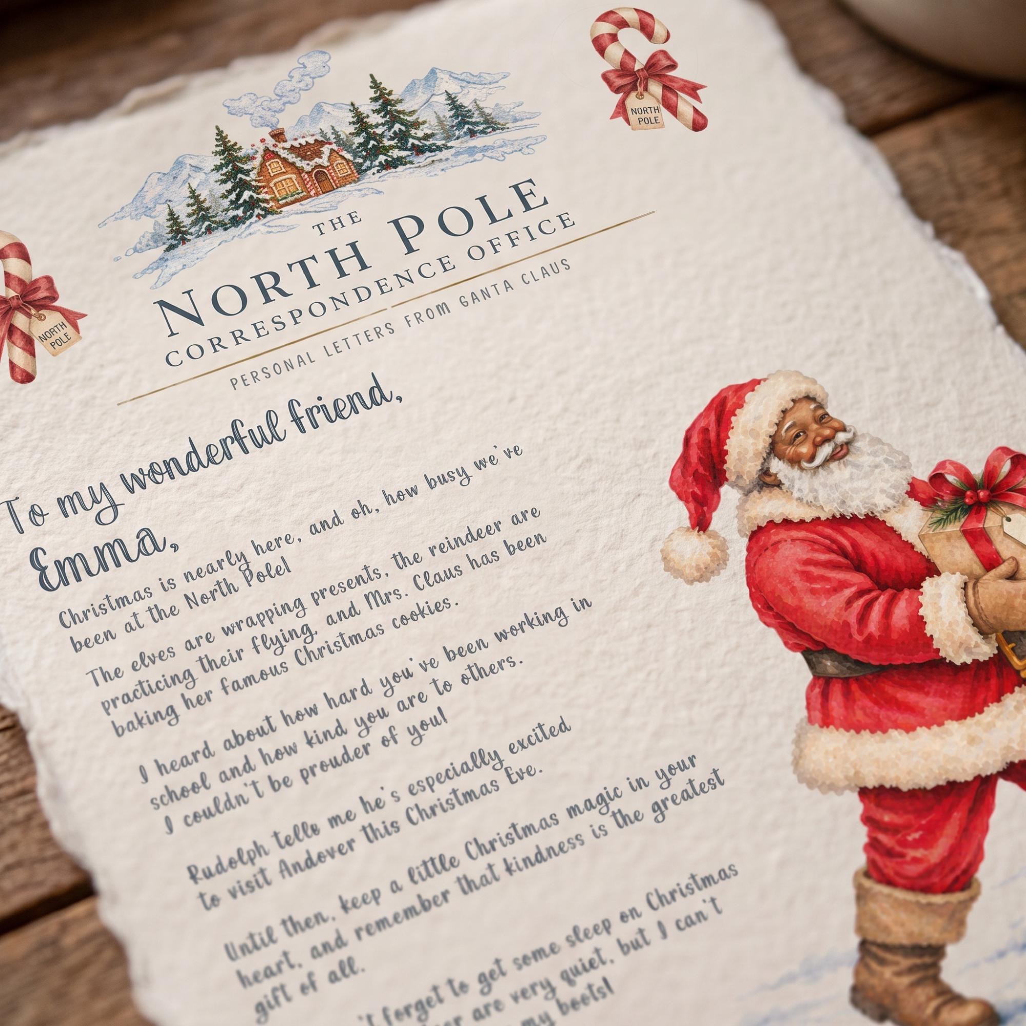 Personalized Santa Letter for Kids, Nice List Certificate, Mailed North Pole Keepsake, view 4