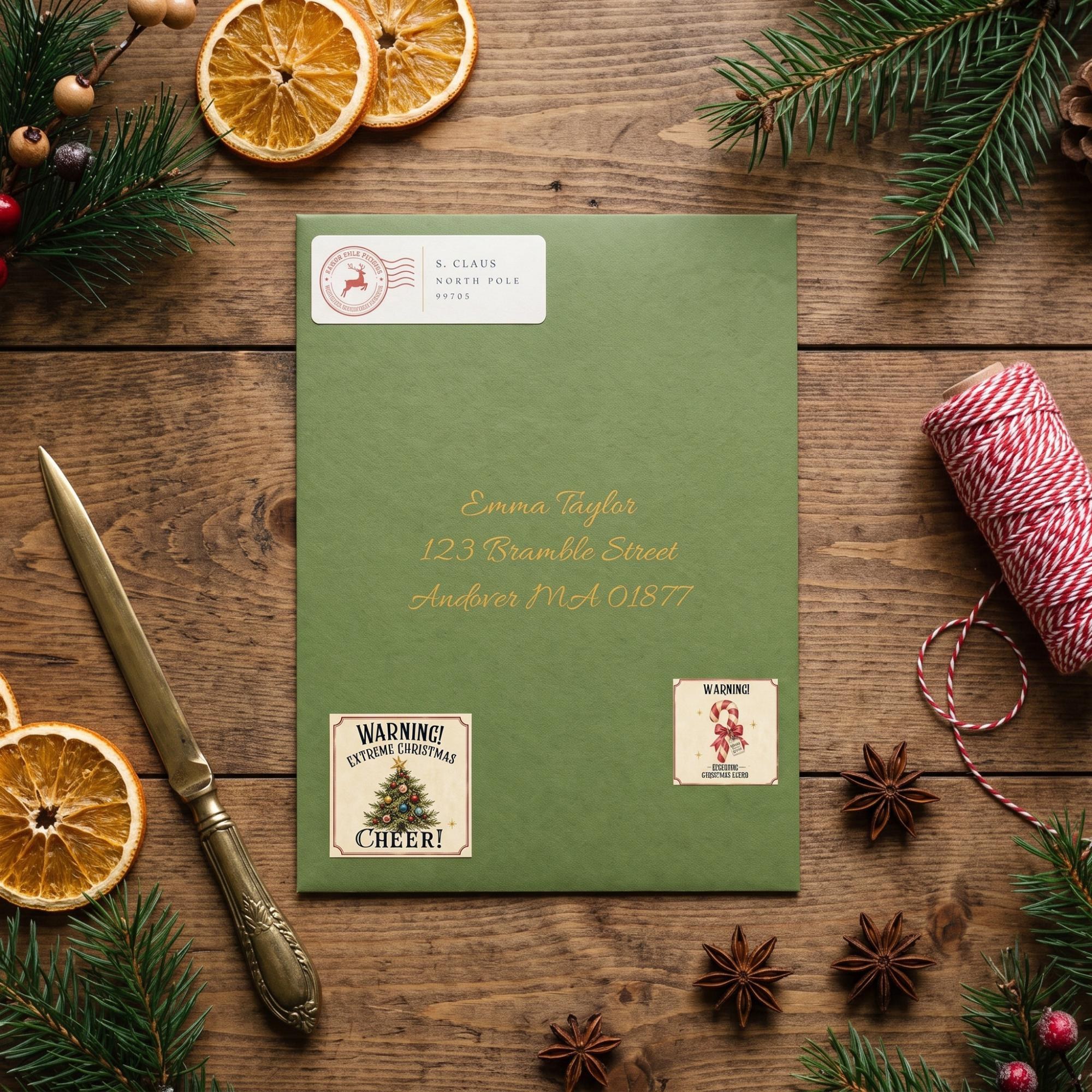 Personalized Santa Letter for Kids, Nice List Certificate, Mailed North Pole Keepsake, view 5