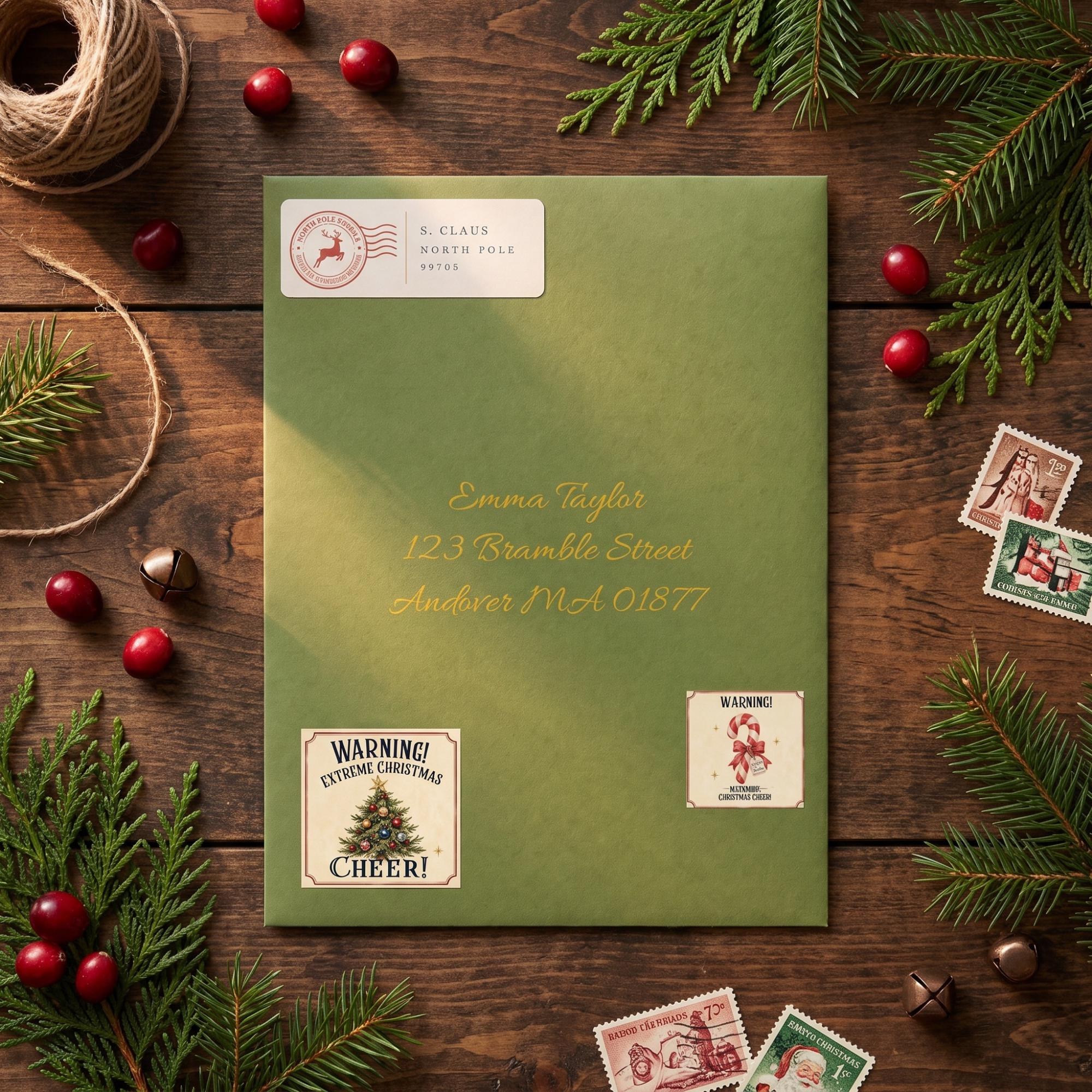 Personalized Santa Letter for Kids, Nice List Certificate, Mailed North Pole Keepsake, view 7