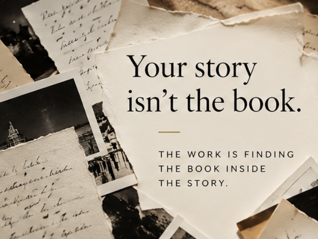 Writing workshop message: Your story is not the book