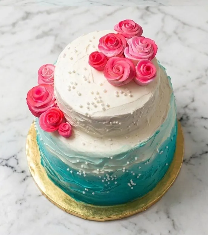 Custom decorated celebration cake