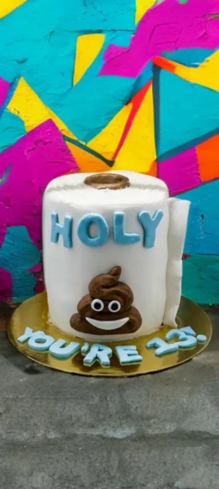 Colourful handcrafted cake